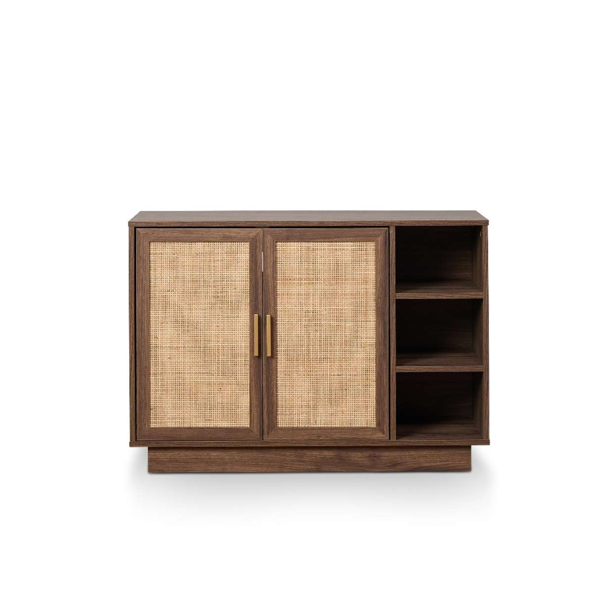 Noosa Rattan Shoe Cabinet - Walnut - Mocka New Zealand
