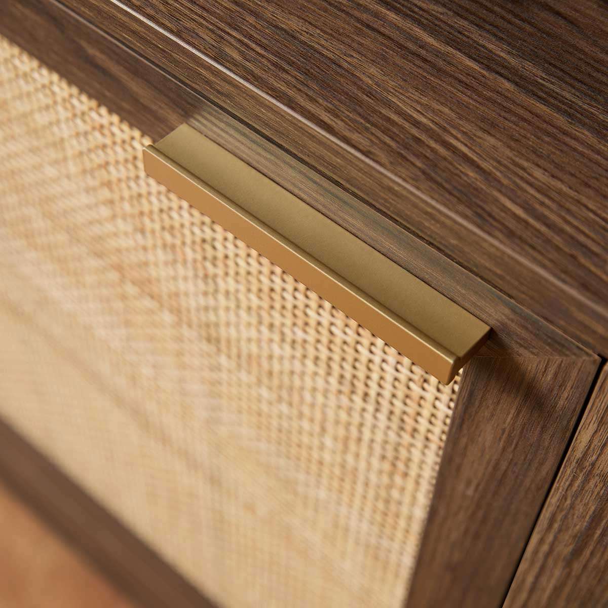 Noosa Rattan Large Bookcase - Walnut - Mocka New Zealand