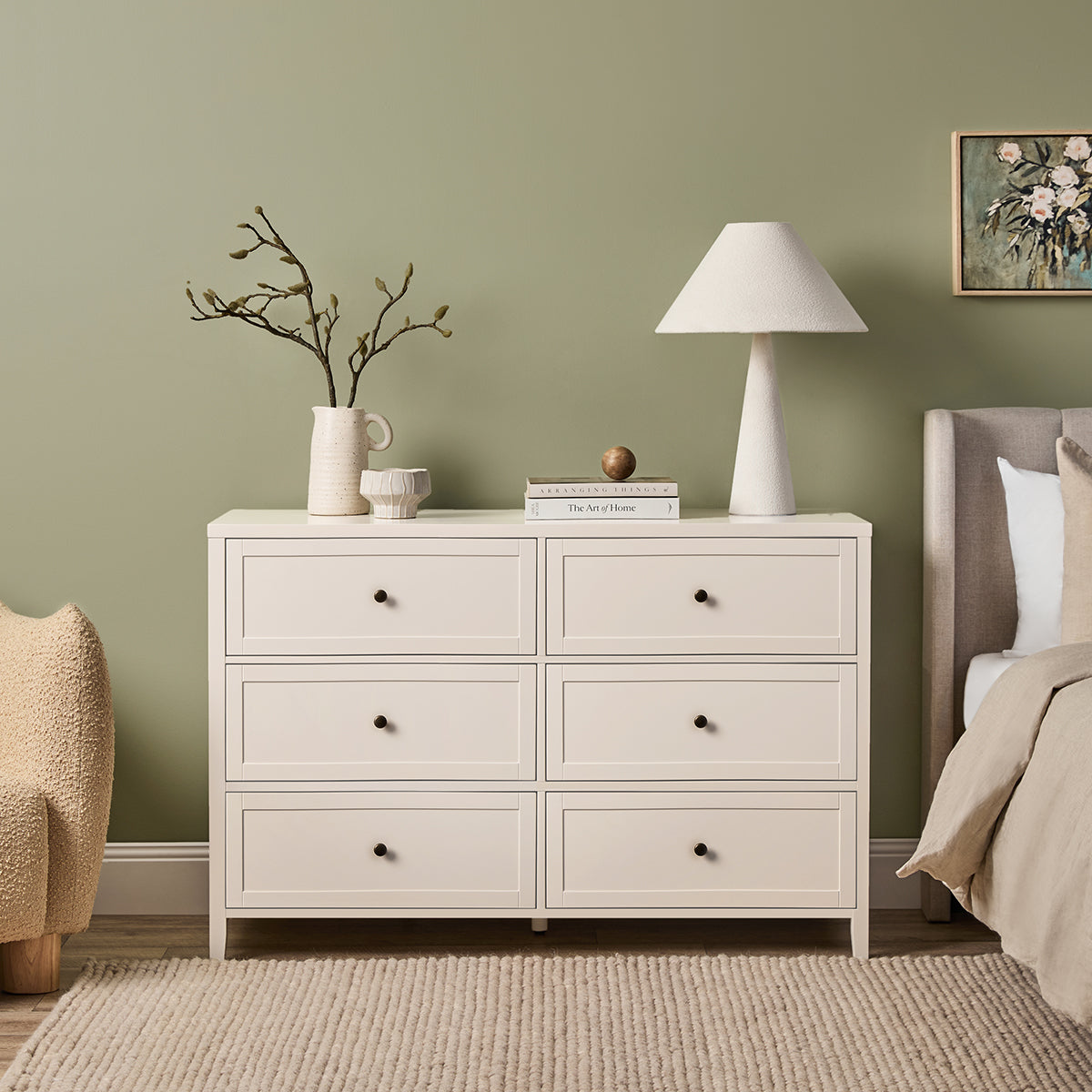 Cove Six Drawer - Beige - Mocka New Zealand