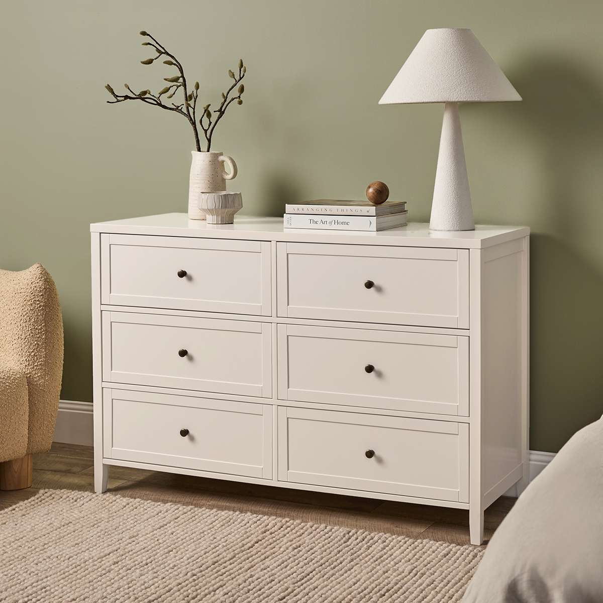 Cove Six Drawer - Beige - Mocka New Zealand