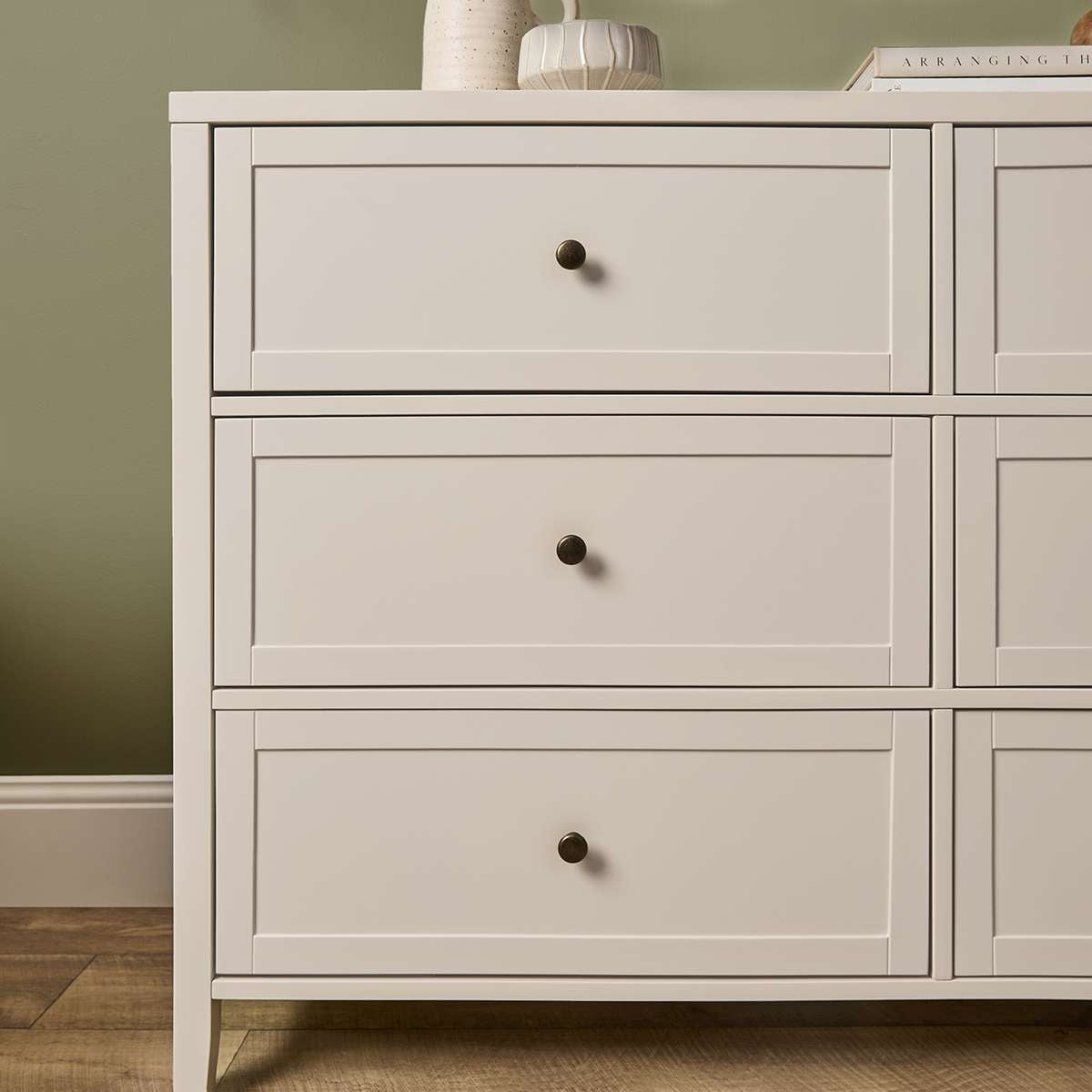 Cove Six Drawer - Beige - Mocka New Zealand
