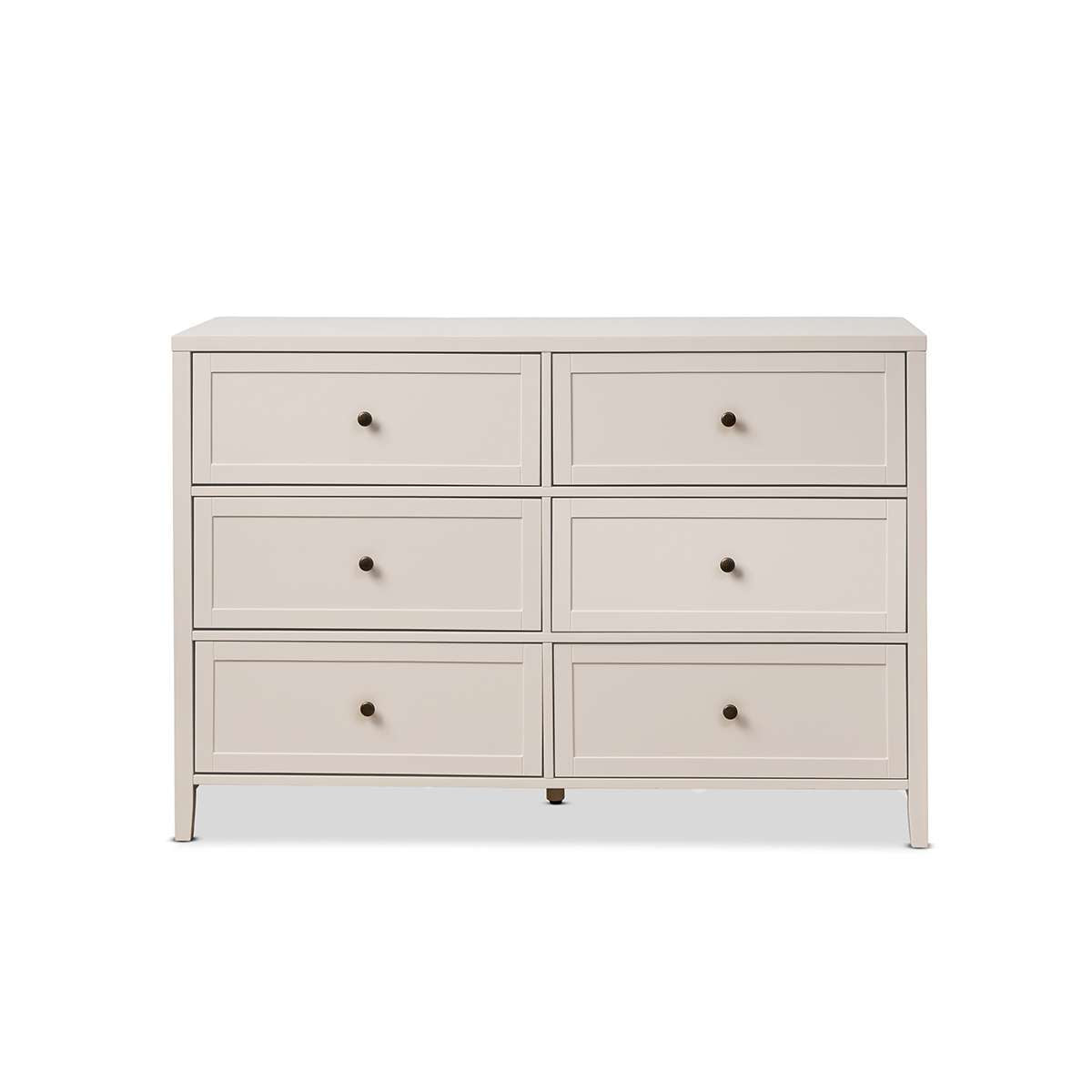Cove Six Drawer - Beige - Mocka New Zealand