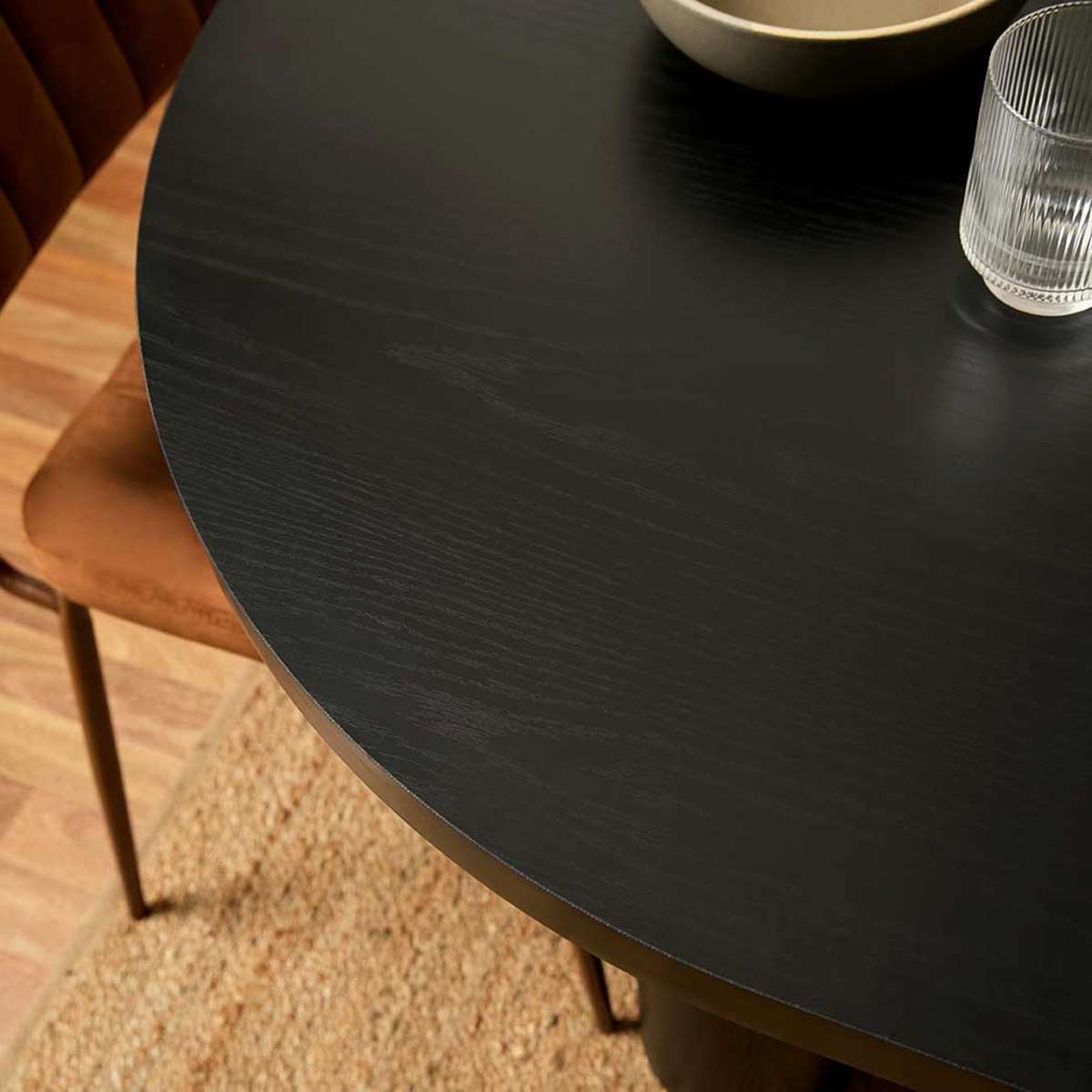 Otis Six Seater Dining Table - Black - Mocka New Zealand