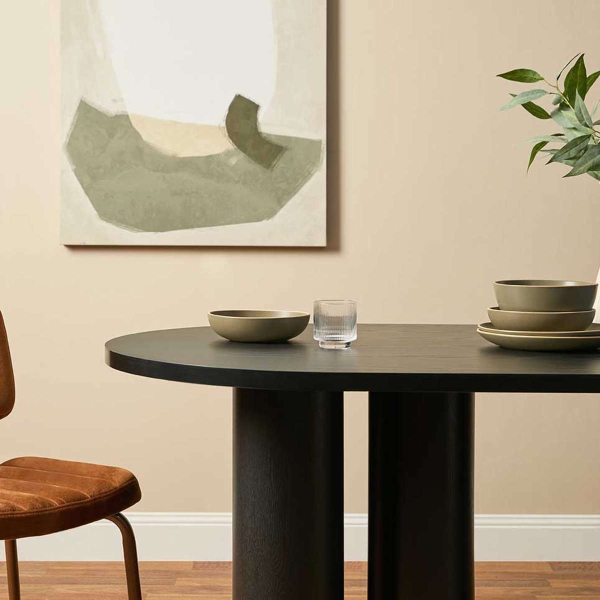 Otis Six Seater Dining Table - Black - Mocka New Zealand