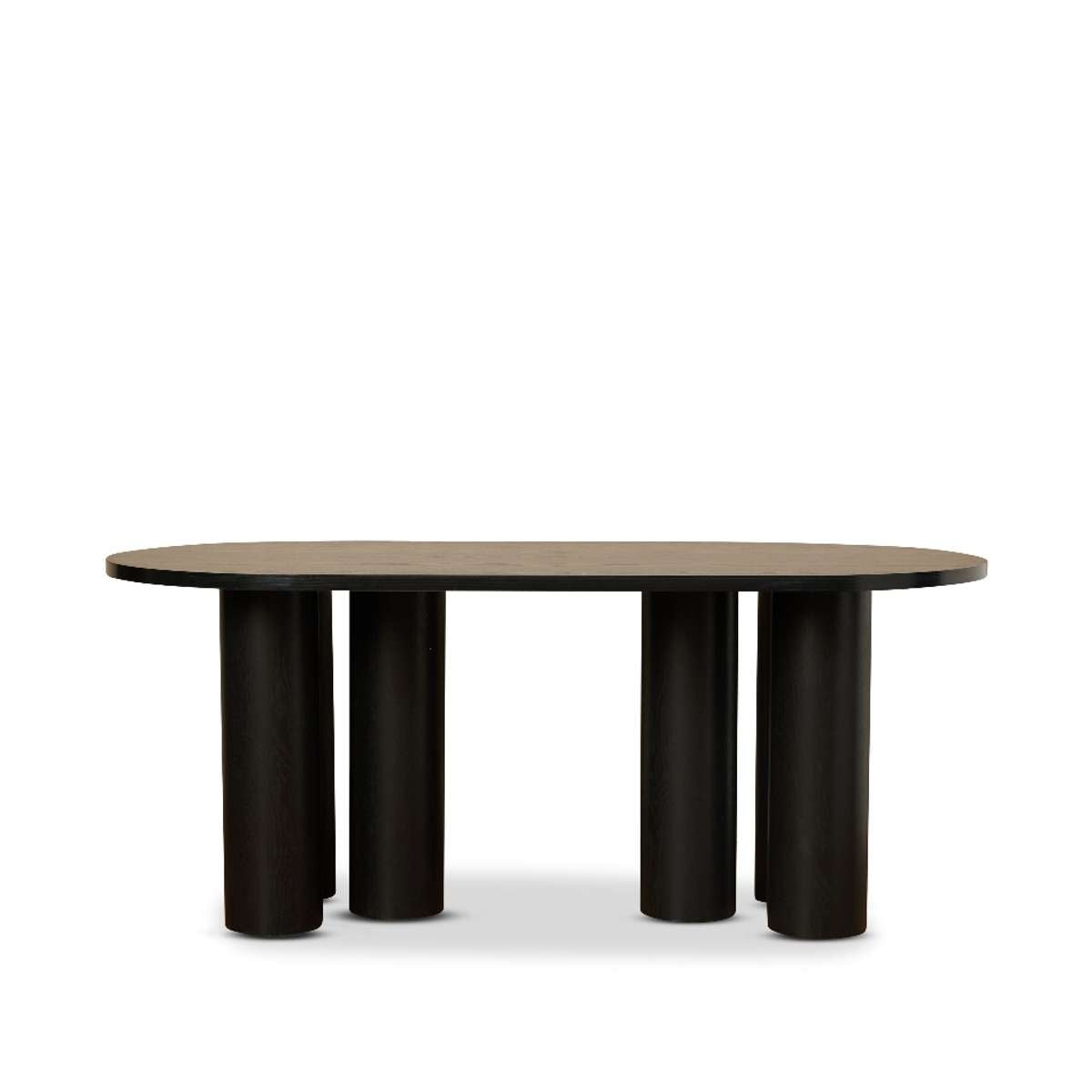 Otis Six Seater Dining Table - Black - Mocka New Zealand