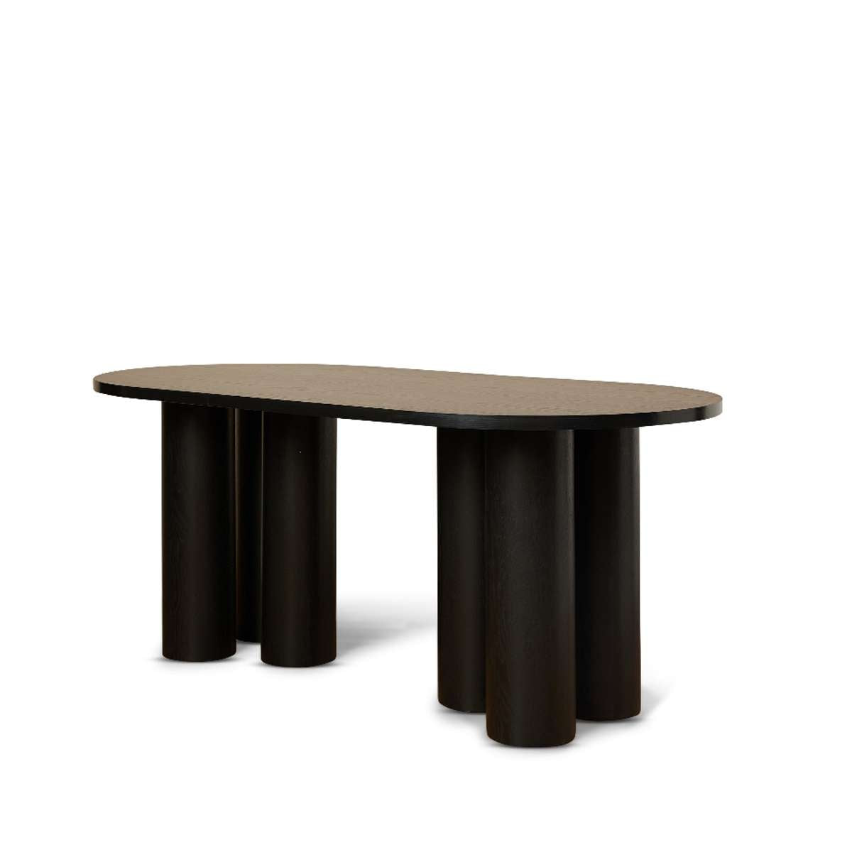 Otis Six Seater Dining Table - Black - Mocka New Zealand