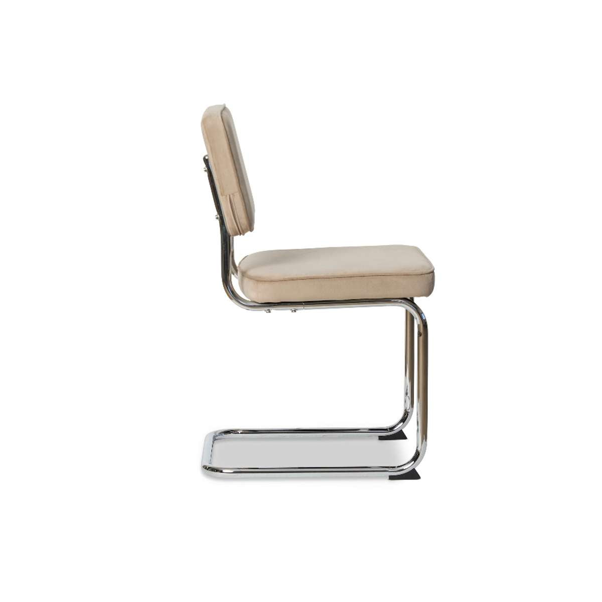Marcel Chrome Dining Chair - Set of Two - Mushroom - Mocka New Zealand