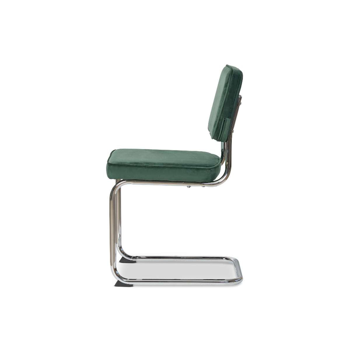 Marcel Chrome Dining Chair - Set of Two - Dark Green - Mocka New Zealand