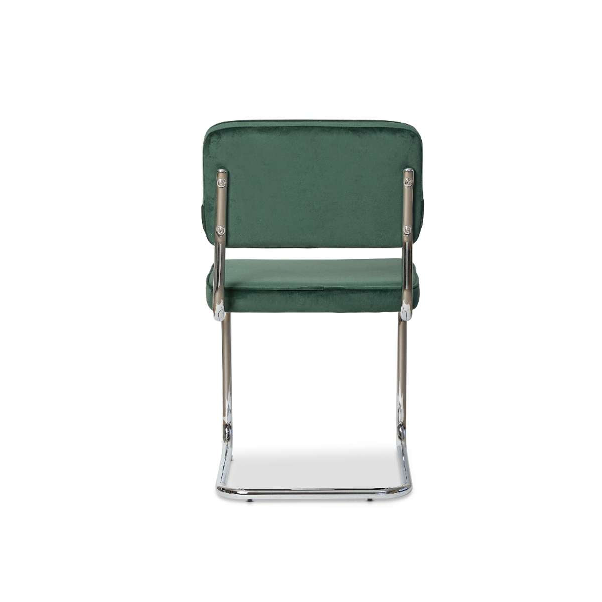Marcel Chrome Dining Chair - Set of Two - Dark Green - Mocka New Zealand