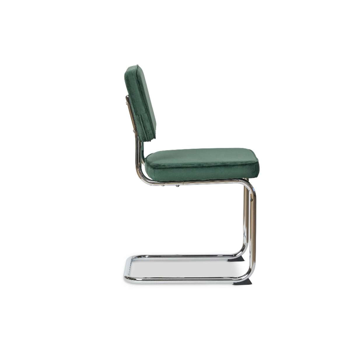 Marcel Chrome Dining Chair - Set of Two - Dark Green - Mocka New Zealand