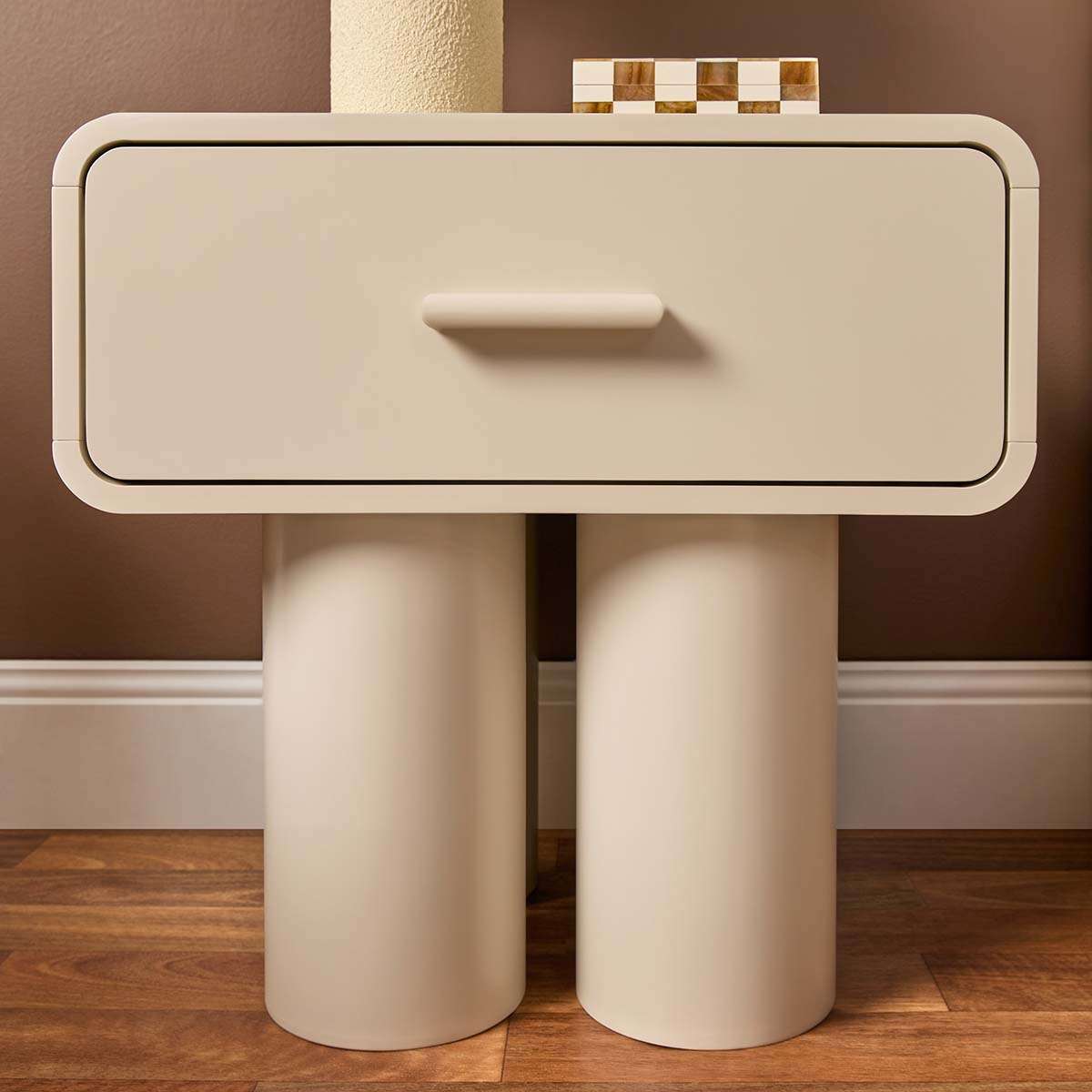 Otis Bedside Table - Beige - Mocka New Zealand