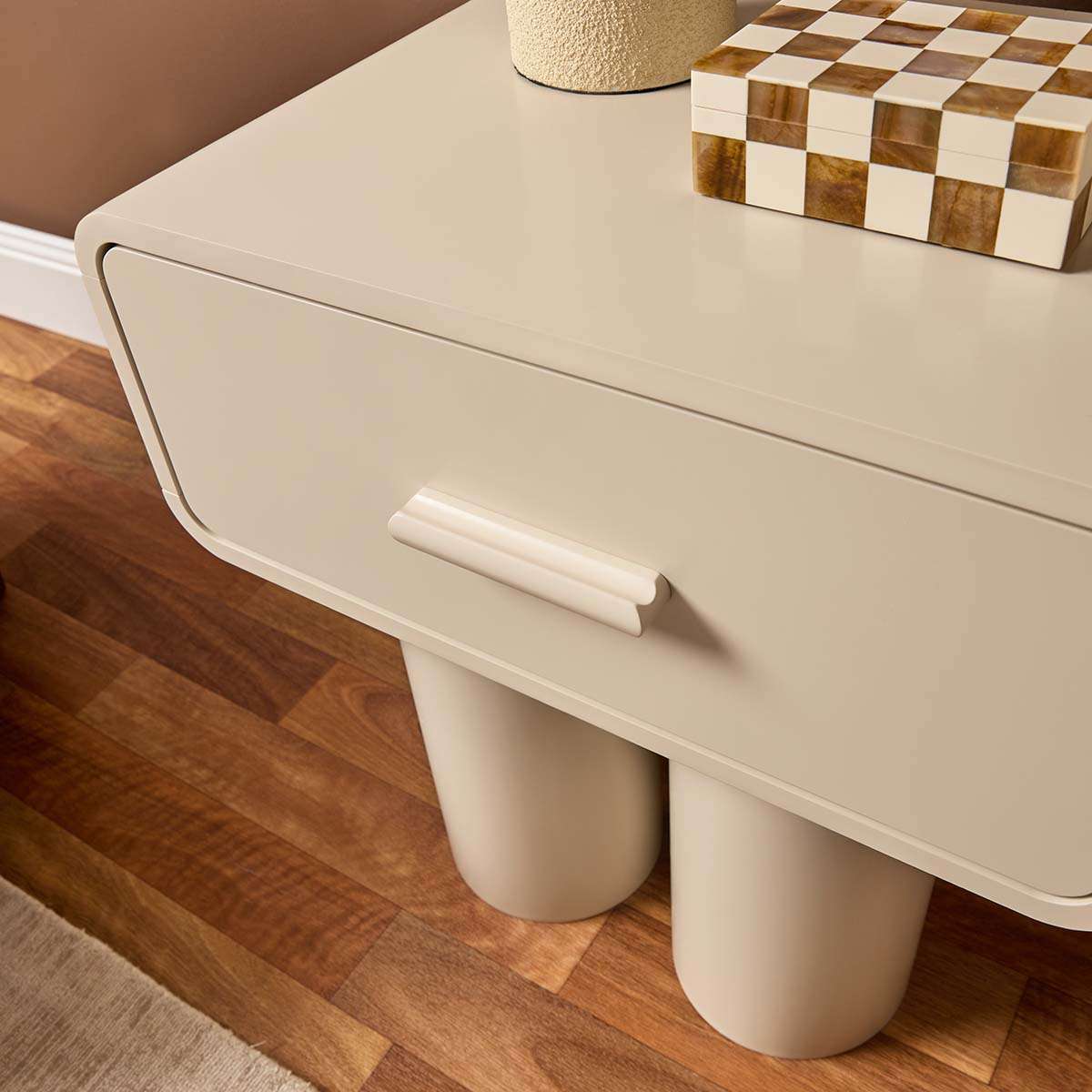 Otis Bedside Table - Beige - Mocka New Zealand