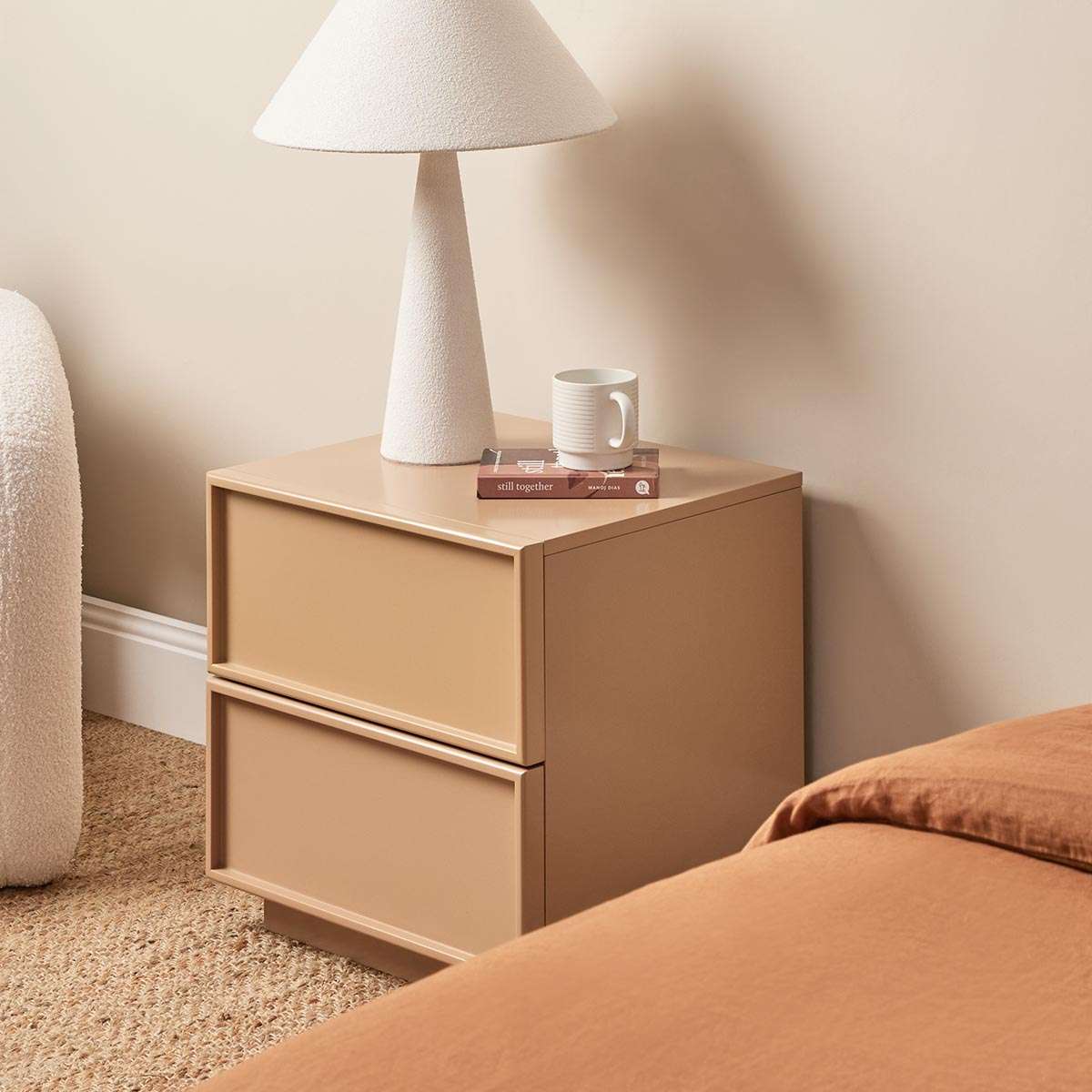 Osaka Bedside Table - Camel - Mocka New Zealand