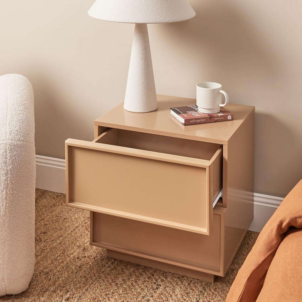 Osaka Bedside Table - Camel - Mocka New Zealand
