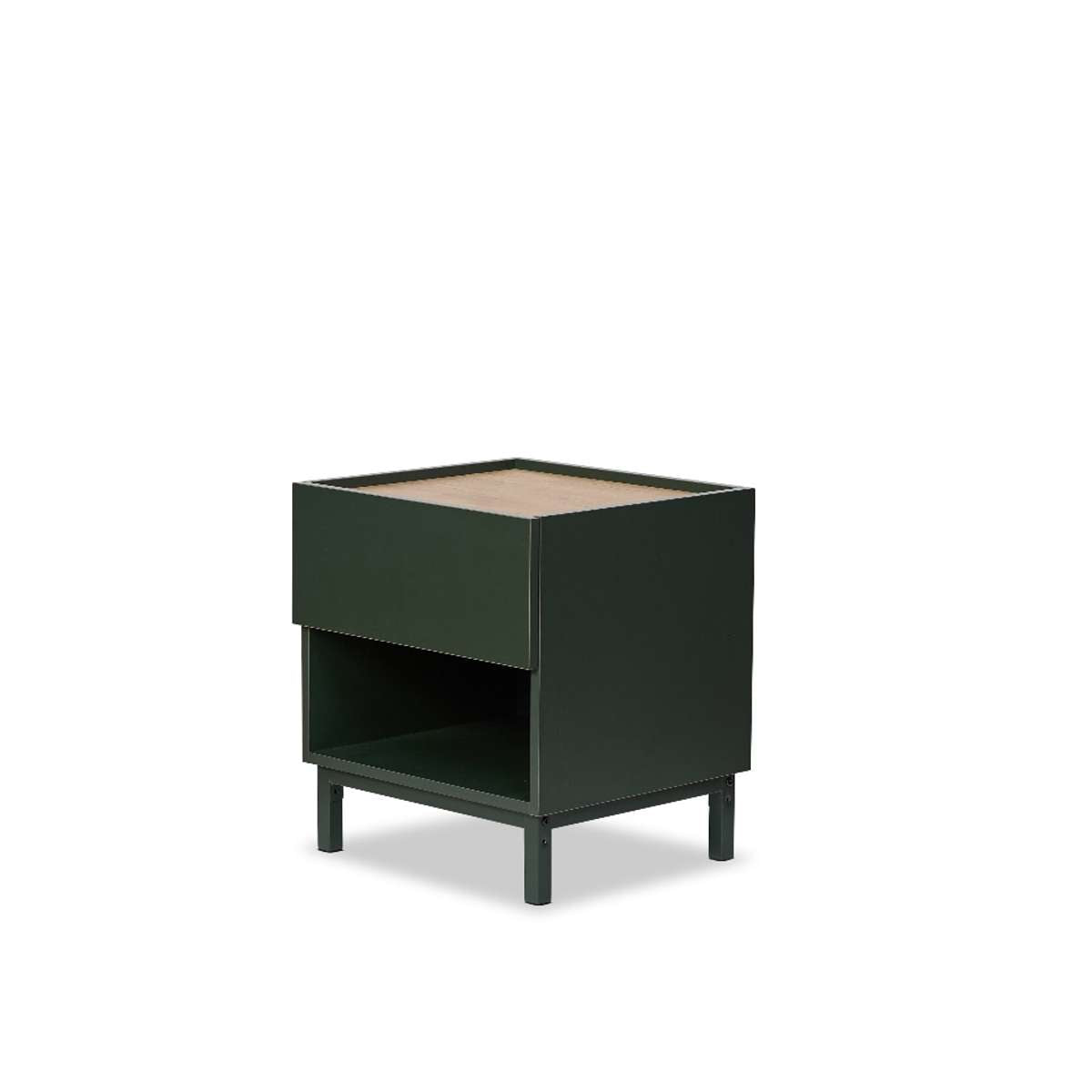Murphy Bedside Table - Green/Natural - Mocka New Zealand