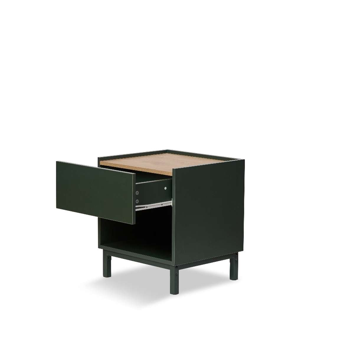 Murphy Bedside Table - Green/Natural - Mocka New Zealand