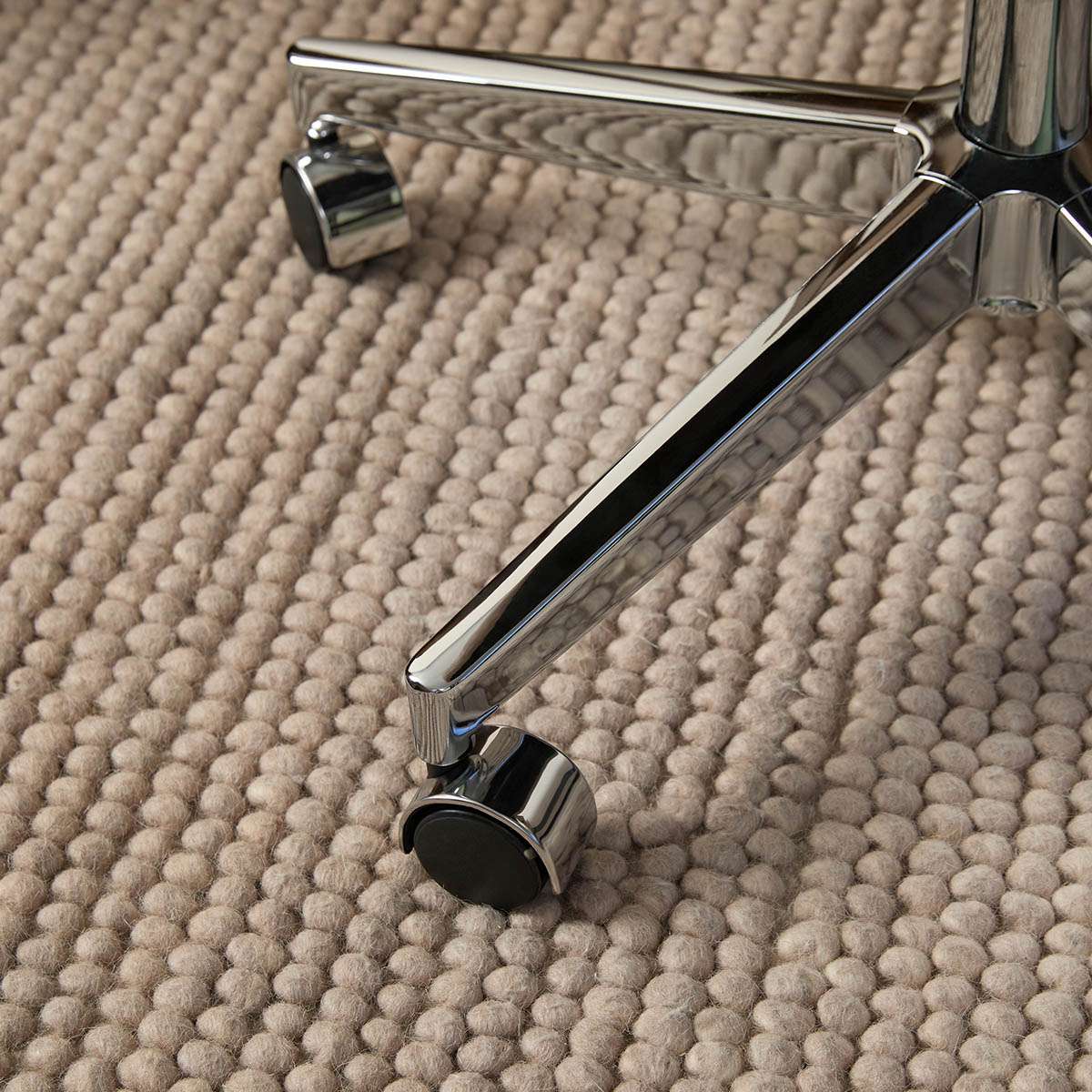 Luca Chrome Office Chair - Natural - Mocka New Zealand