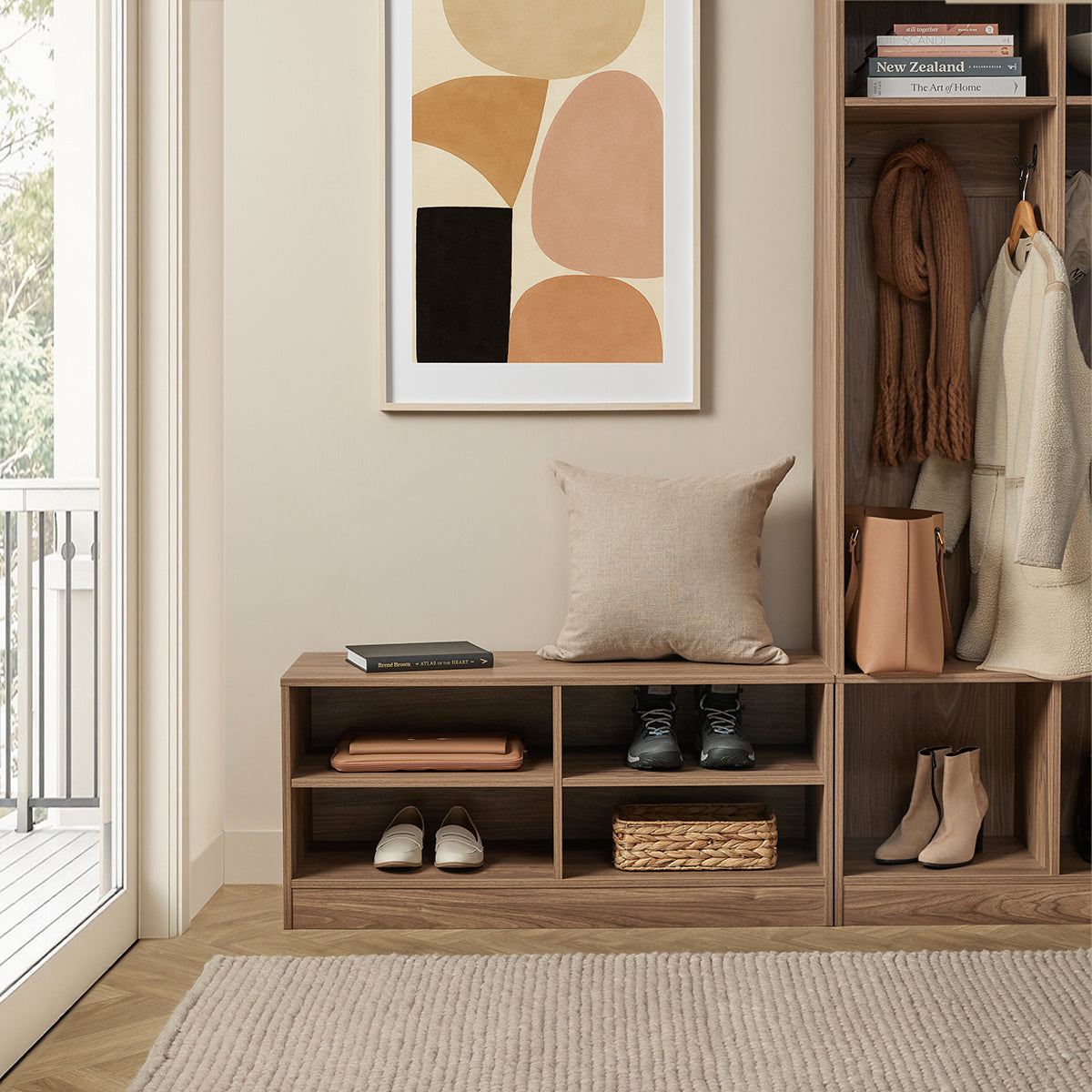 Maverick Storage Bench - Pecan - Mocka New Zealand