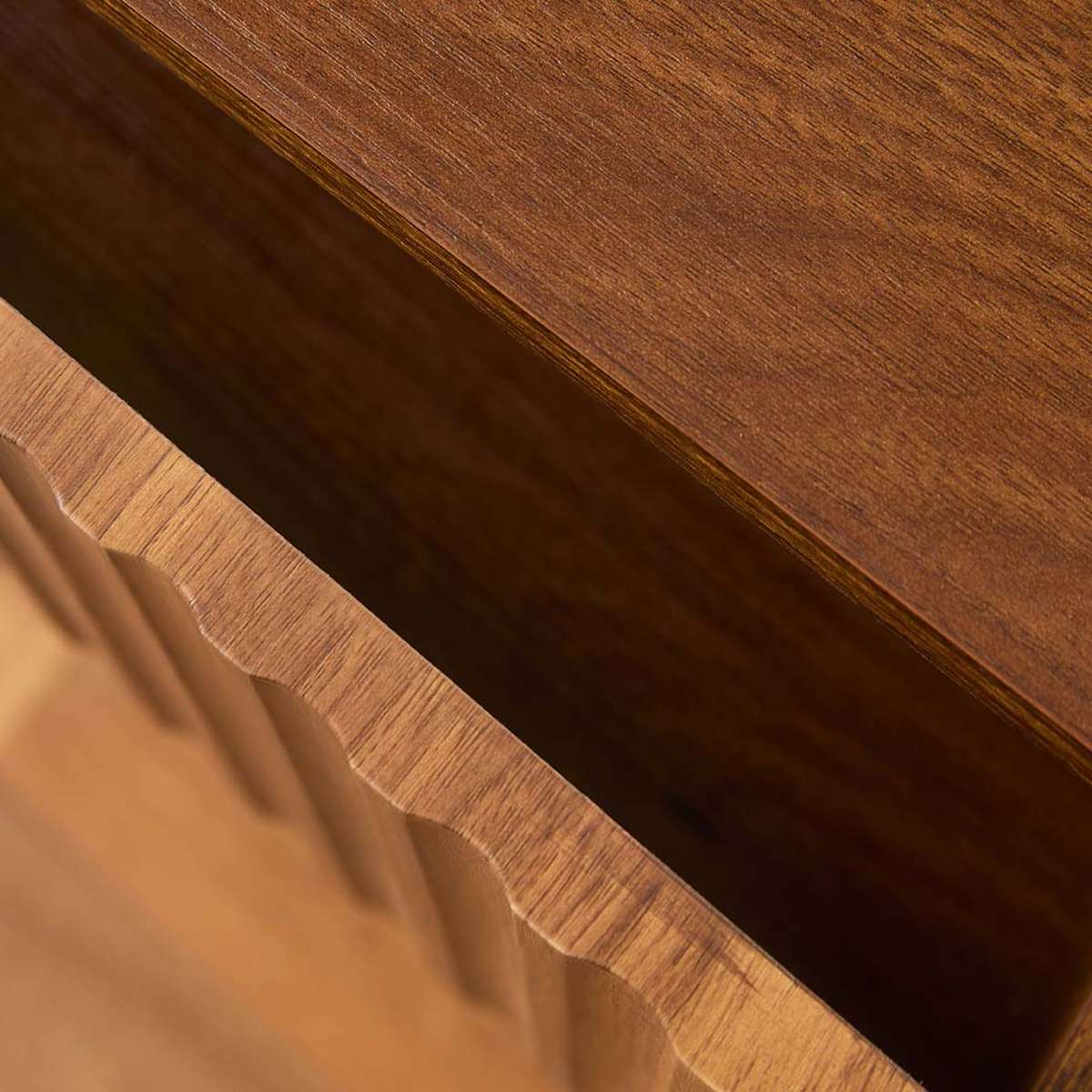 Deven Ball Feet Bedside Table - Walnut - Mocka New Zealand