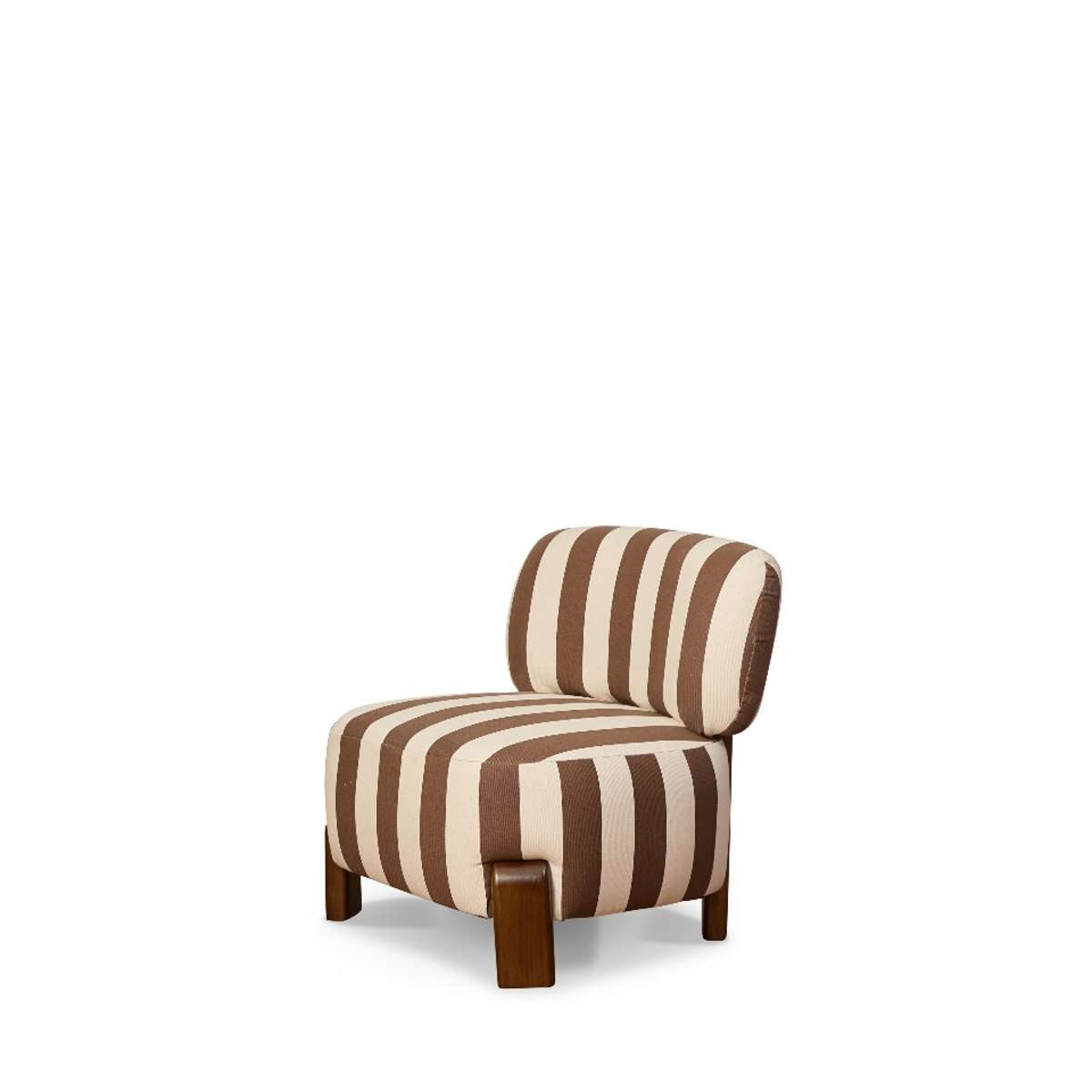 Ted Stripe Occasional Chair - Cream/Chocolate - Mocka New Zealand