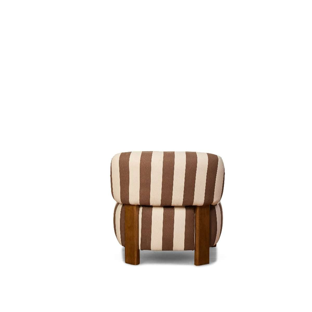Ted Stripe Occasional Chair - Cream/Chocolate - Mocka New Zealand
