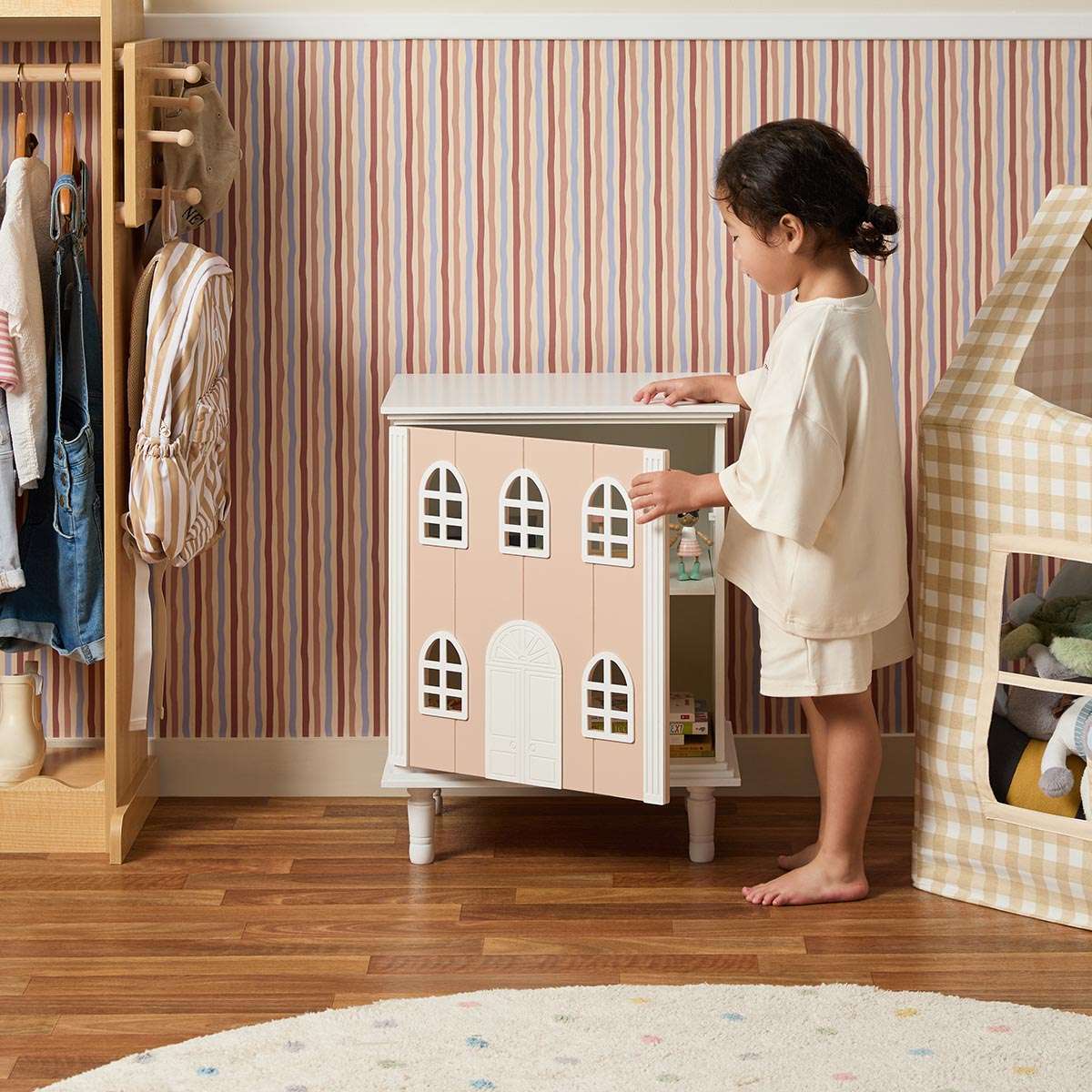 Dollhouse Bedside Table - Pink - Mocka New Zealand