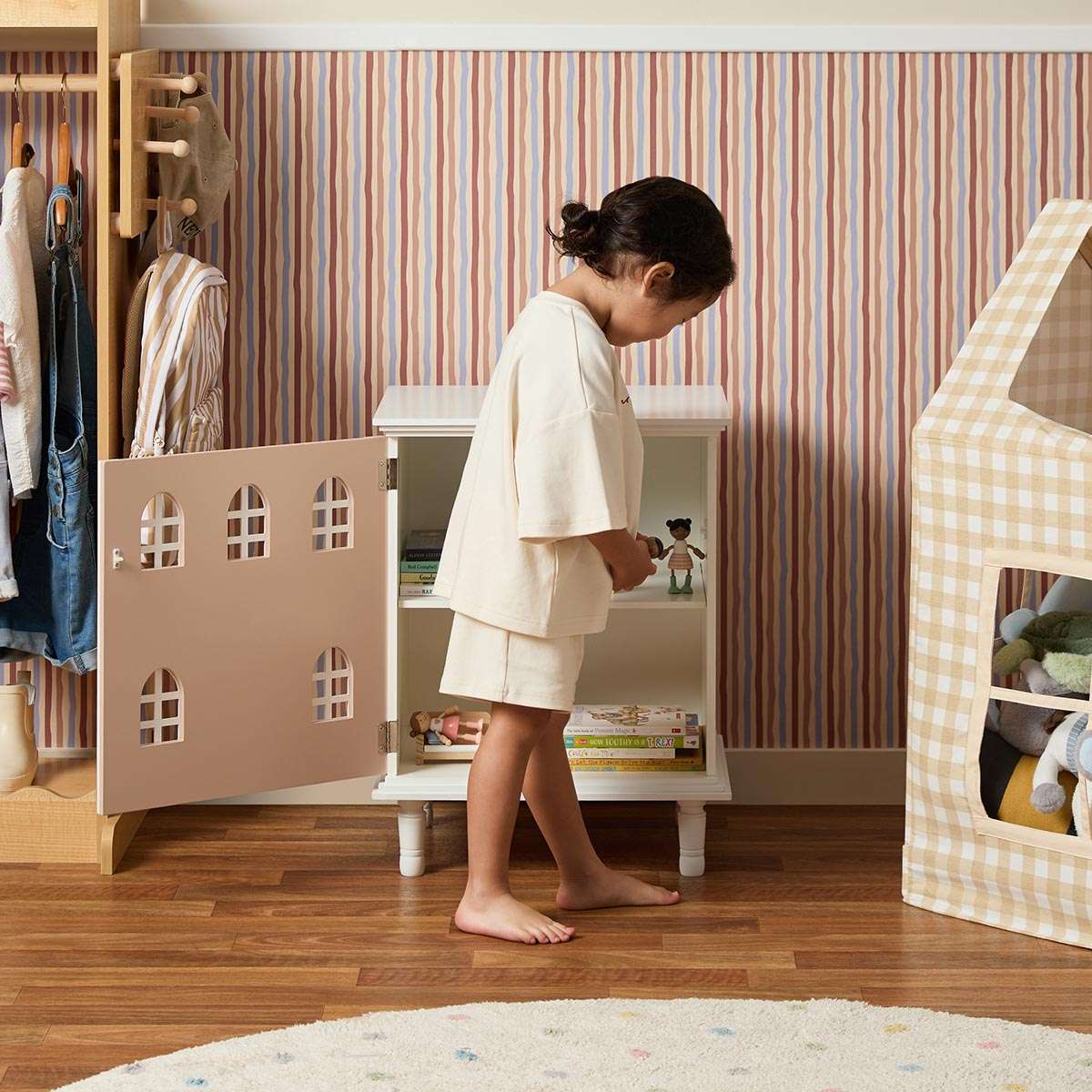 Dollhouse Bedside Table - Pink - Mocka New Zealand