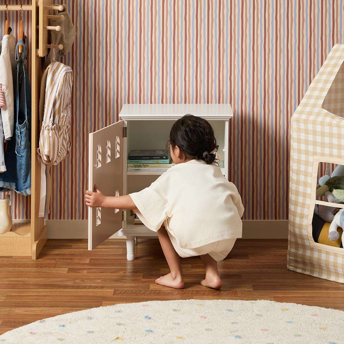 Dollhouse Bedside Table - Pink - Mocka New Zealand