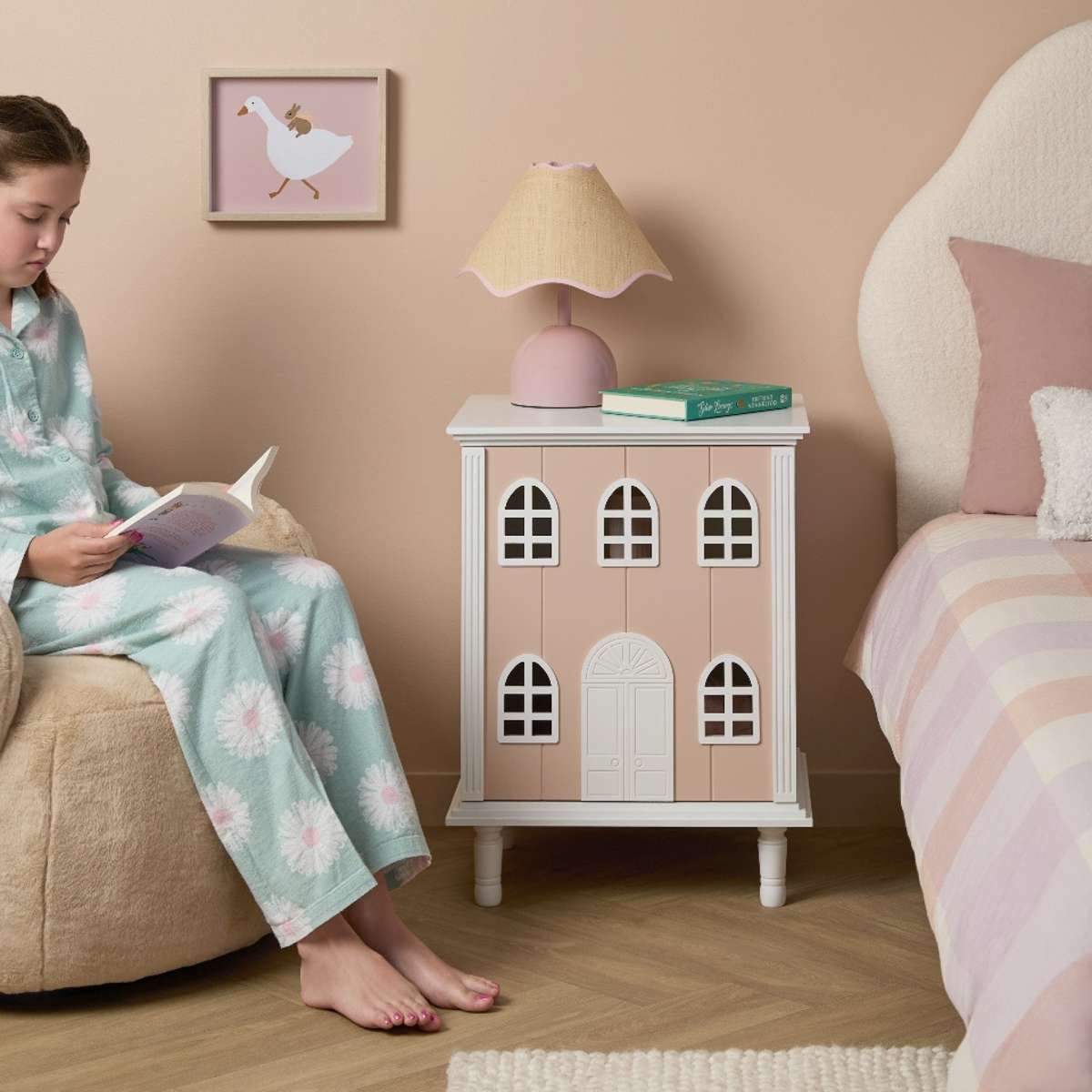 Dollhouse Bedside Table - Pink - Mocka New Zealand