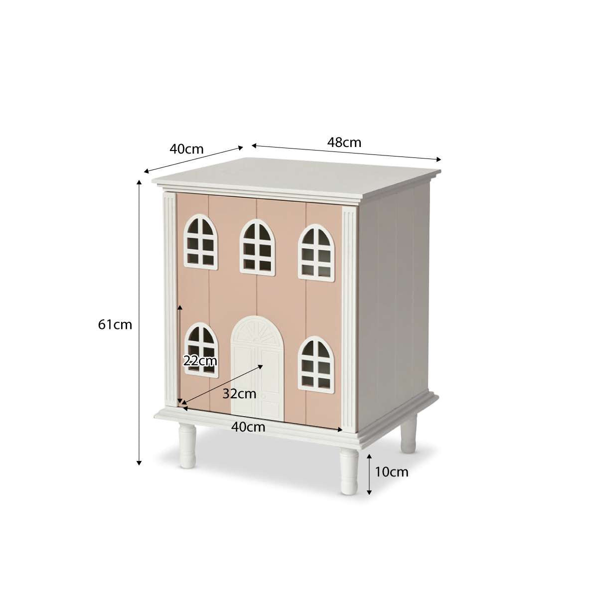 Dollhouse Bedside Table - Pink - Mocka New Zealand