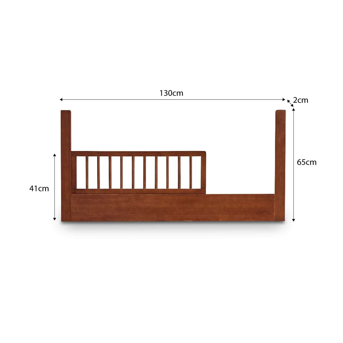 Archie Cot Toddler Bed Half Frame - Hazelnut - Mocka New Zealand