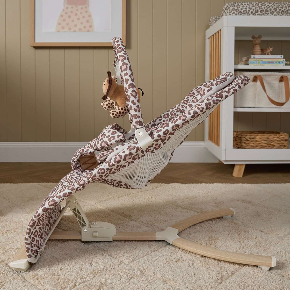 Aubrey Animal Bouncer - Leopard - Mocka New Zealand