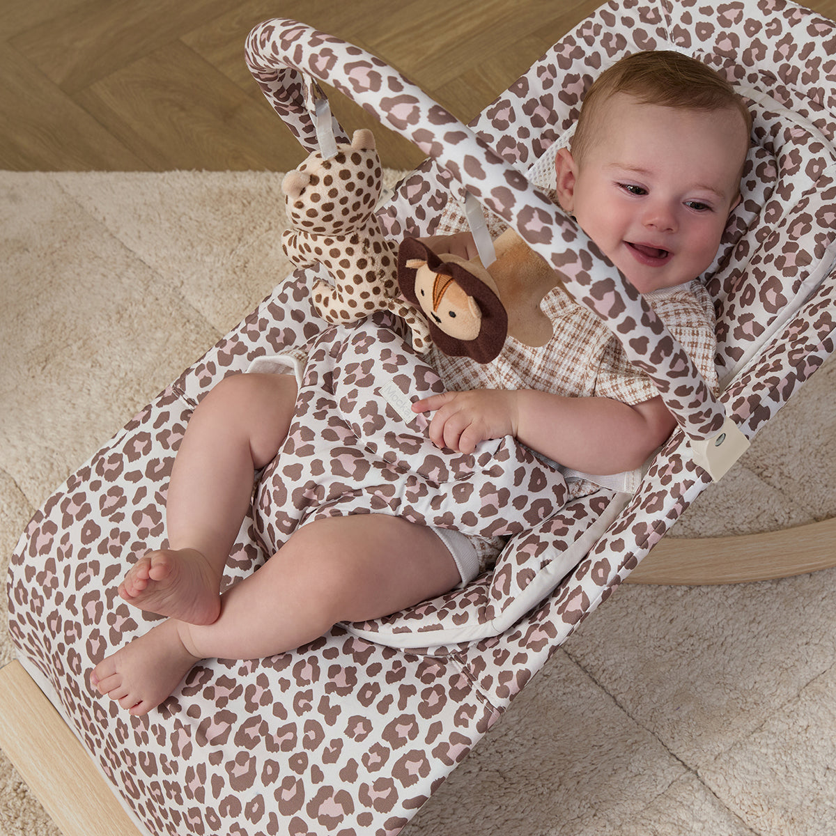 Aubrey Animal Bouncer - Leopard - Mocka New Zealand