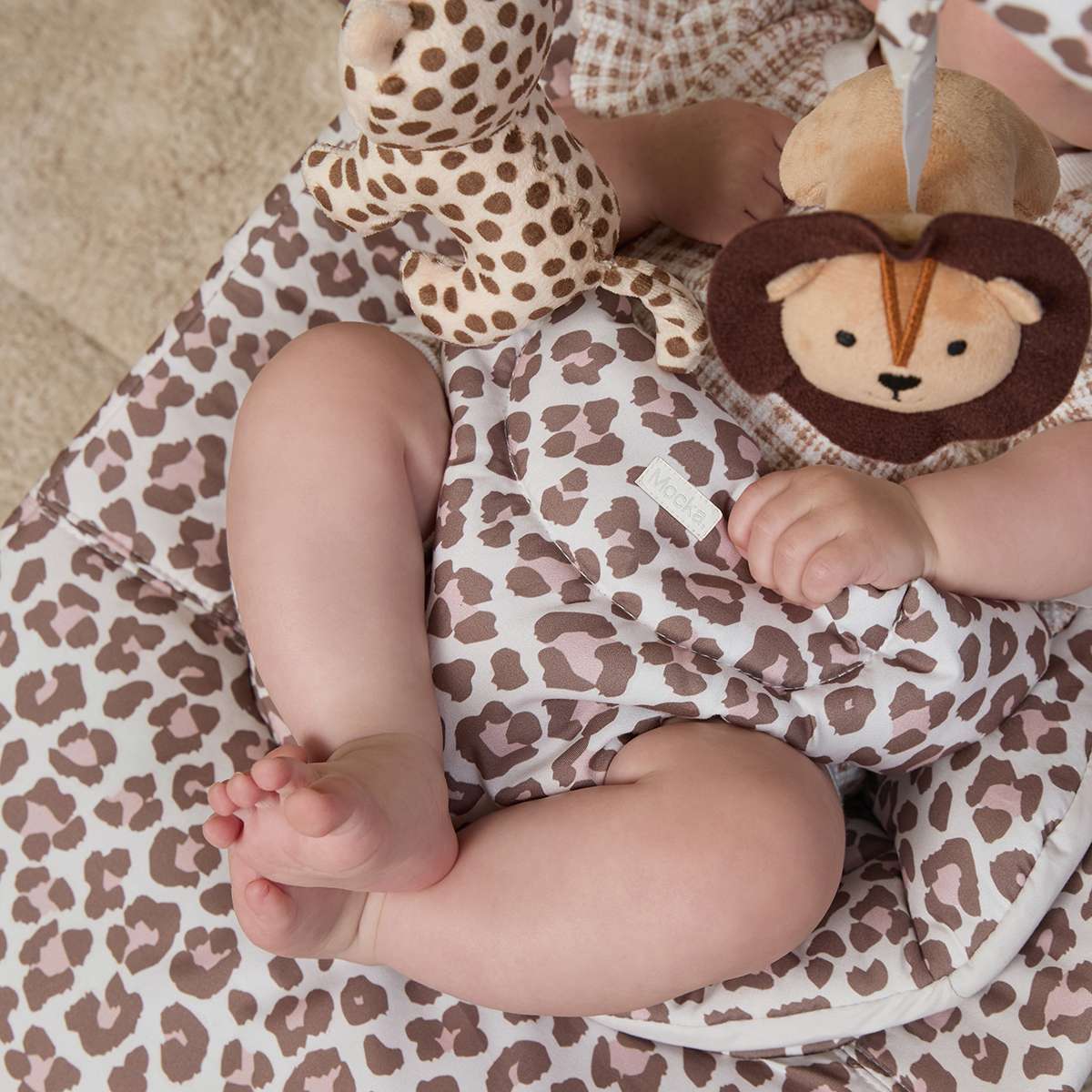 Aubrey Animal Bouncer - Leopard - Mocka New Zealand