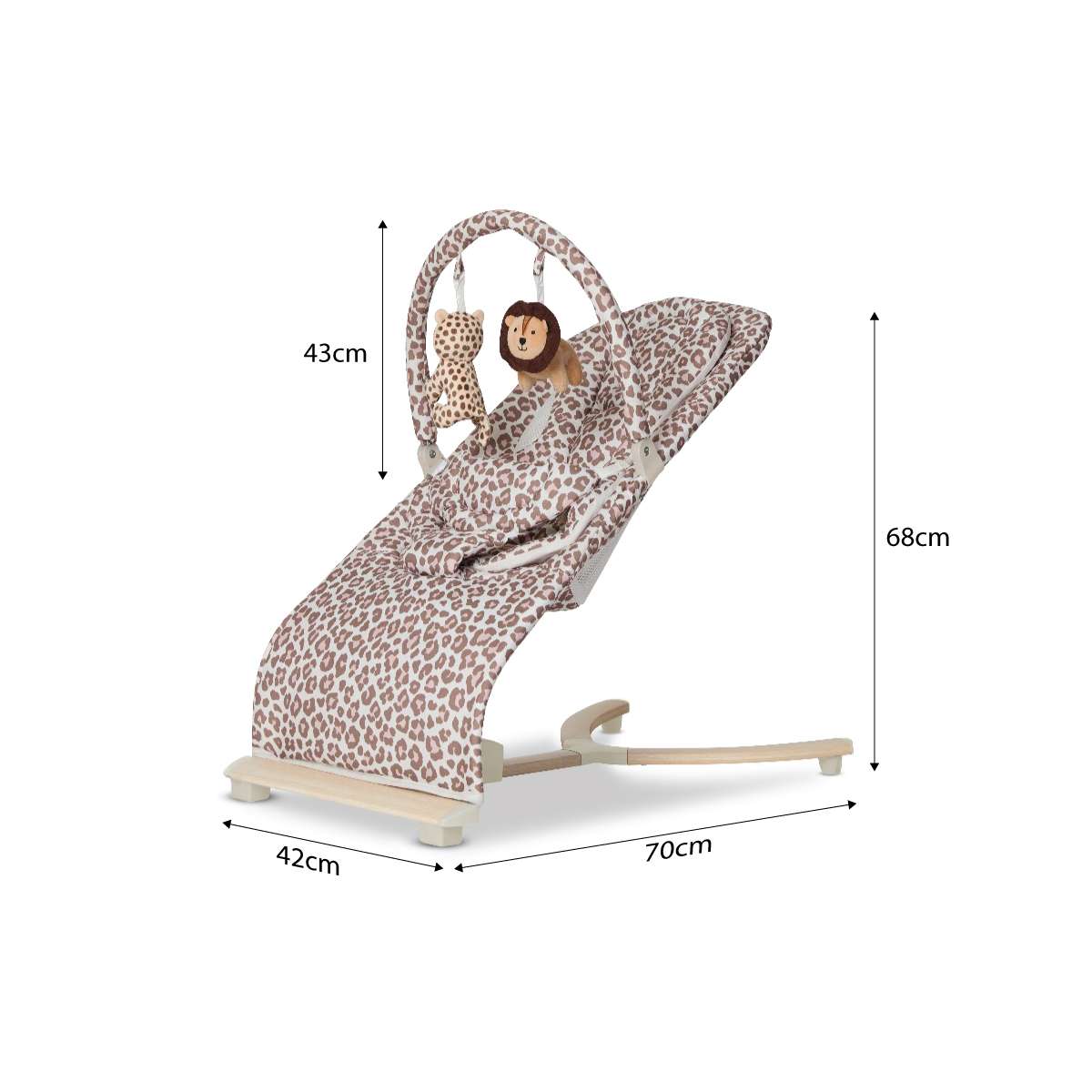 Aubrey Animal Bouncer - Leopard - Mocka New Zealand