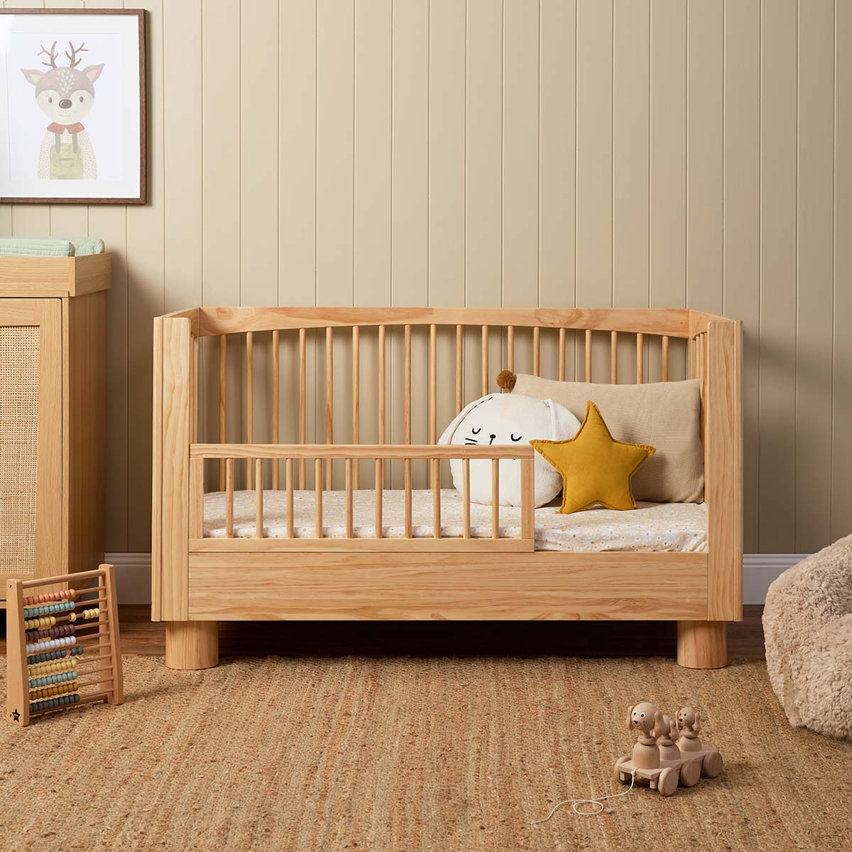 Addison Cot Toddler Bed Half Frame - Natural - Mocka New Zealand