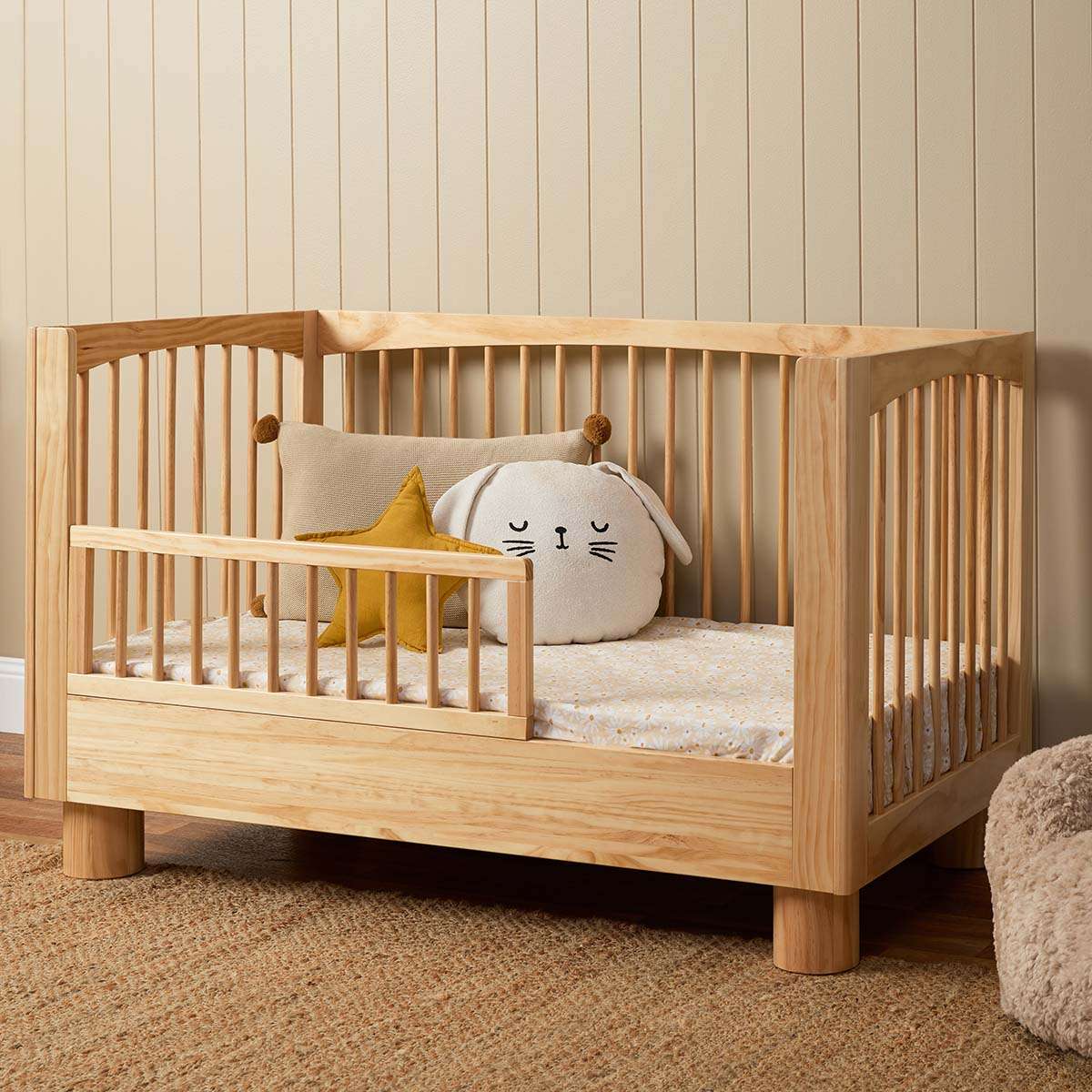 Addison Cot Toddler Bed Half Frame - Natural - Mocka New Zealand