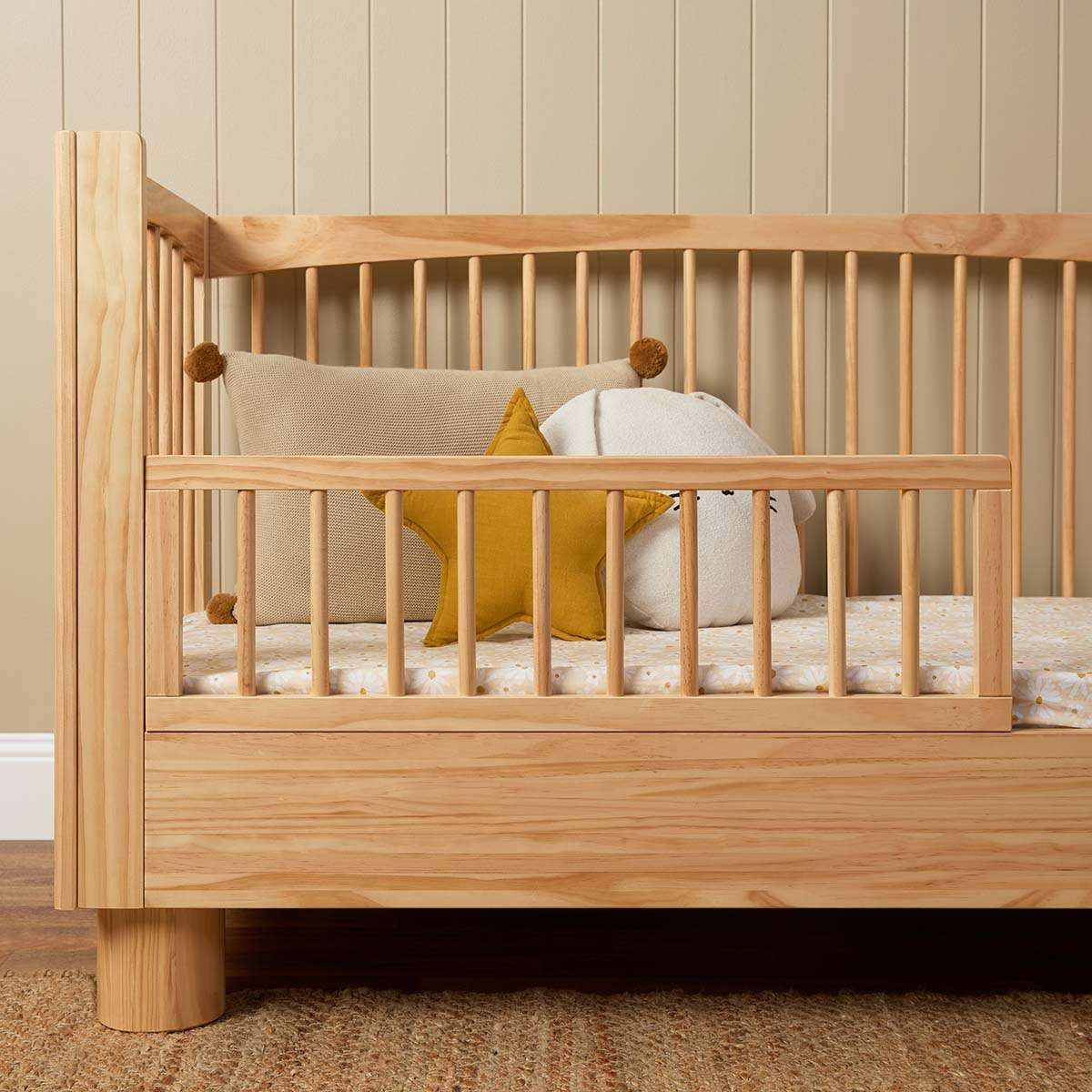 Addison Cot Toddler Bed Half Frame - Natural - Mocka New Zealand
