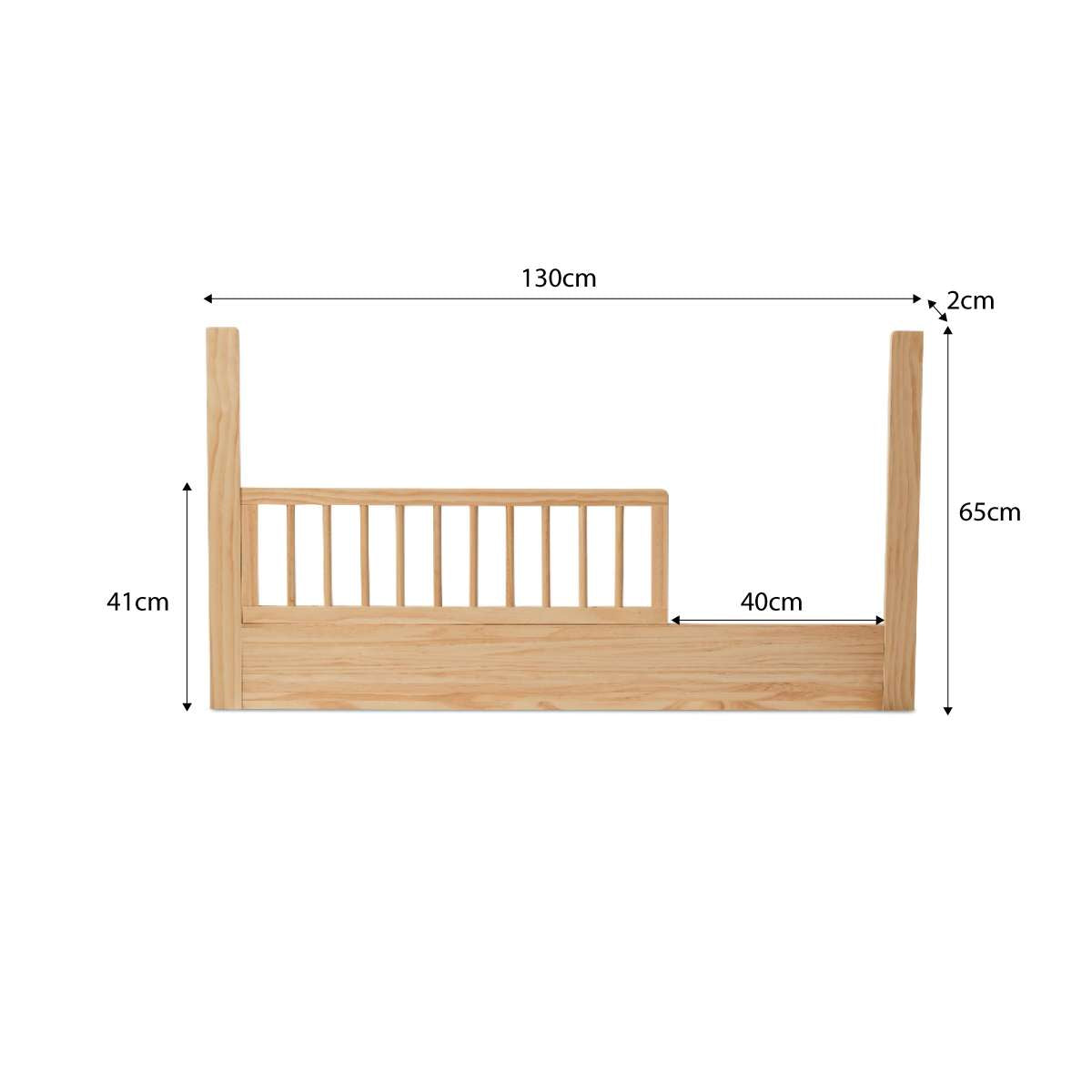 Addison Cot Toddler Bed Half Frame - Natural - Mocka New Zealand