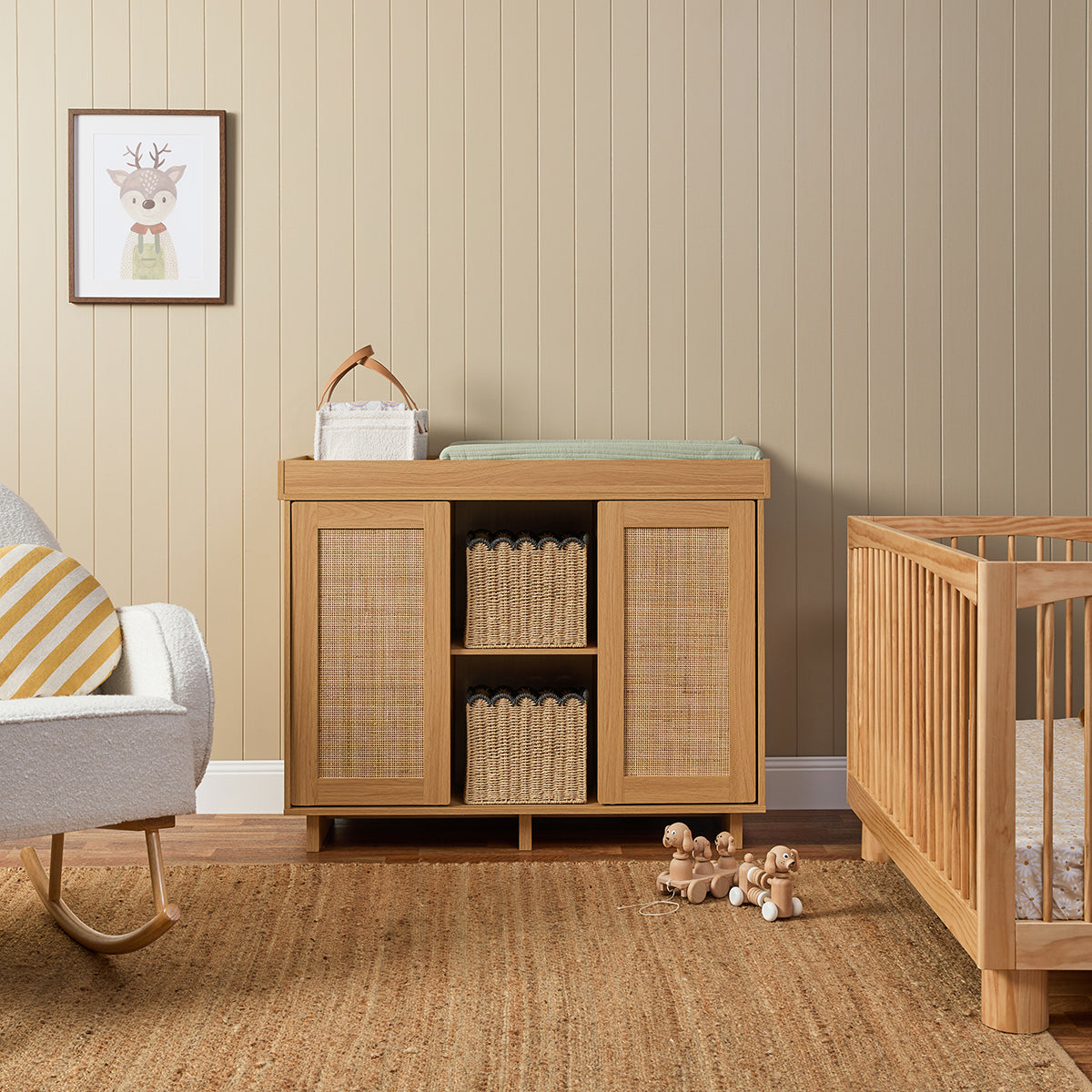 Elliot Change Table with Removable Top - Natural - Mocka New Zealand