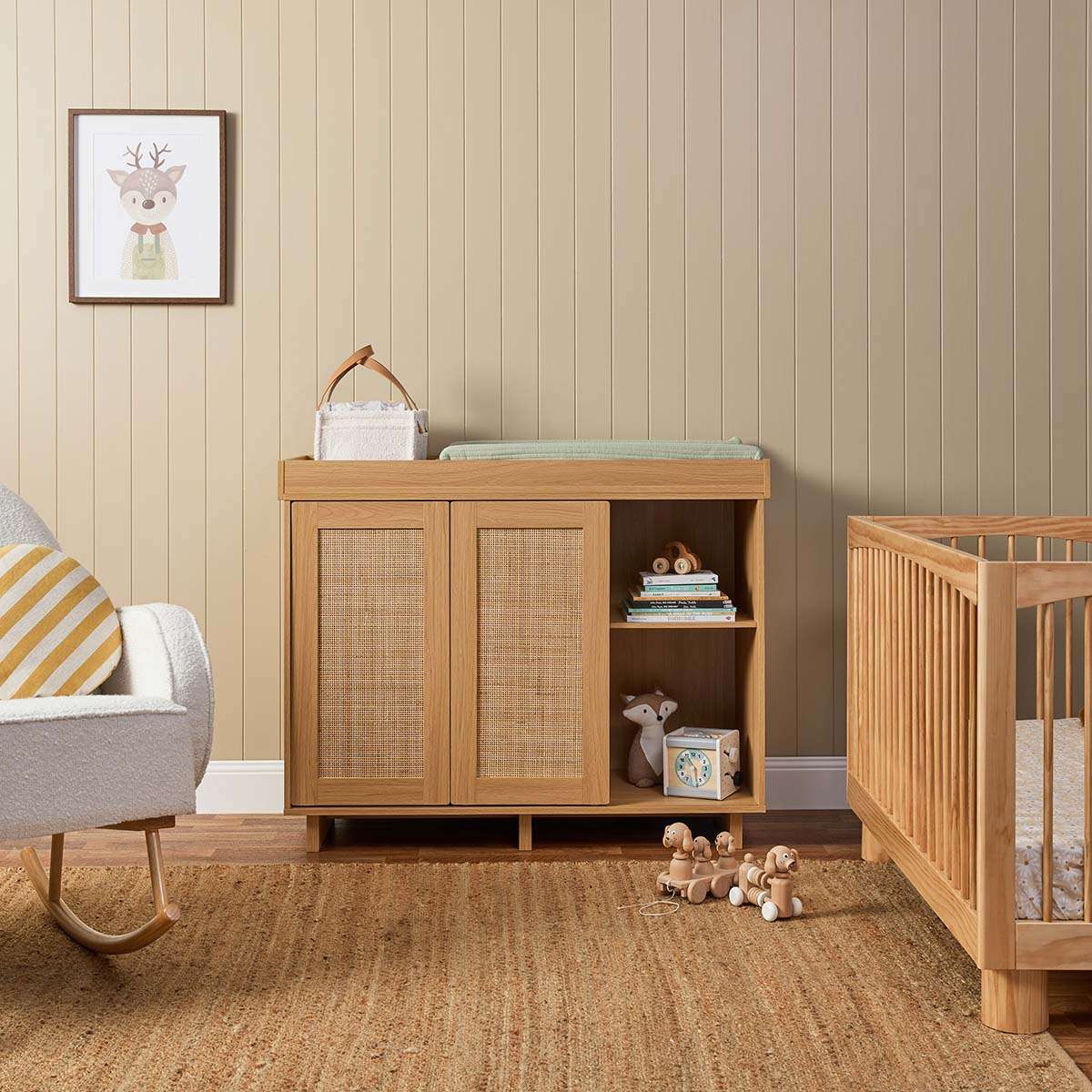 Elliot Change Table with Removable Top - Natural - Mocka New Zealand