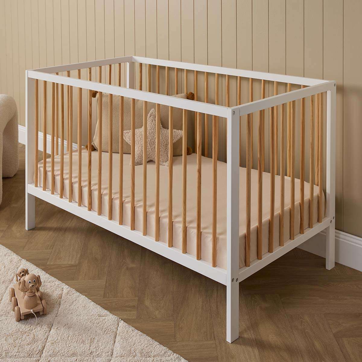 Mocka Dream Cot - White/Natural - Mocka New Zealand