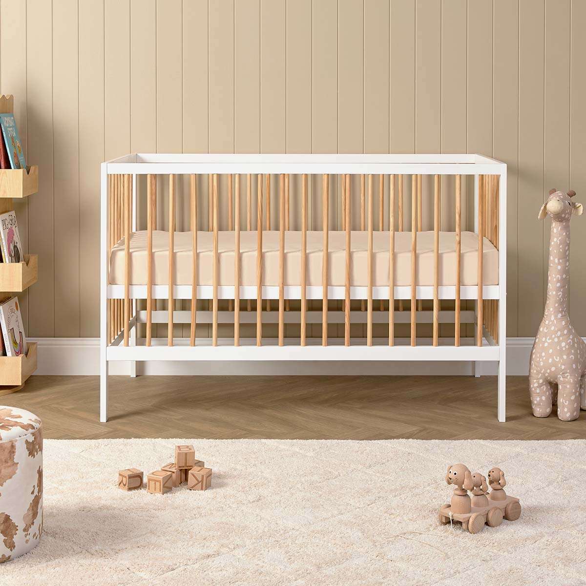 Mocka Dream Cot - White/Natural - Mocka New Zealand