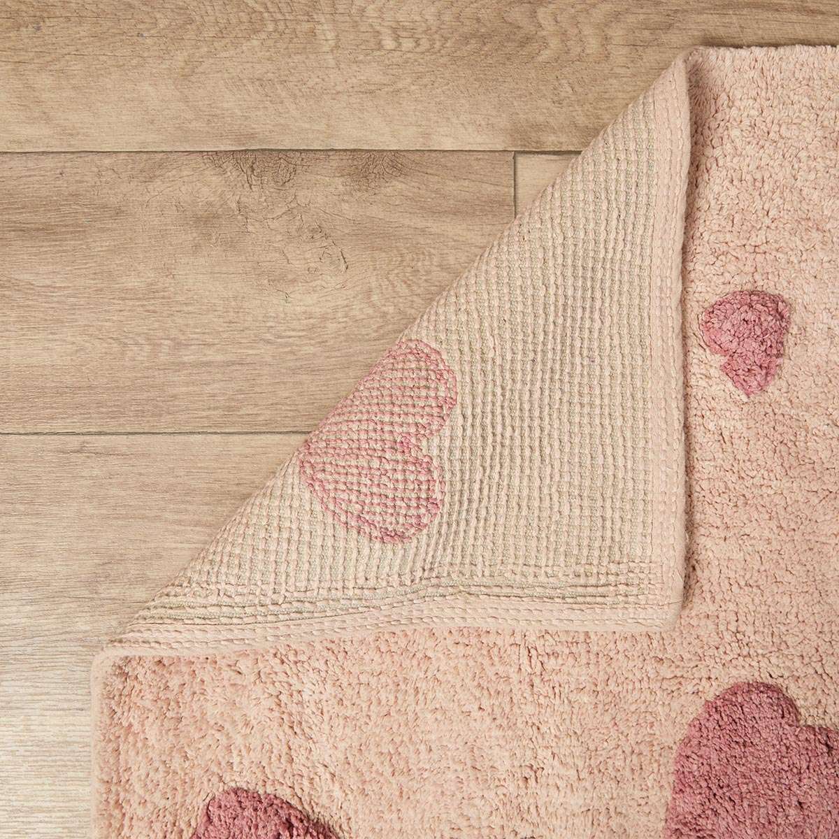 Addy Rectangle Heart Rug - Pink - Mocka New Zealand