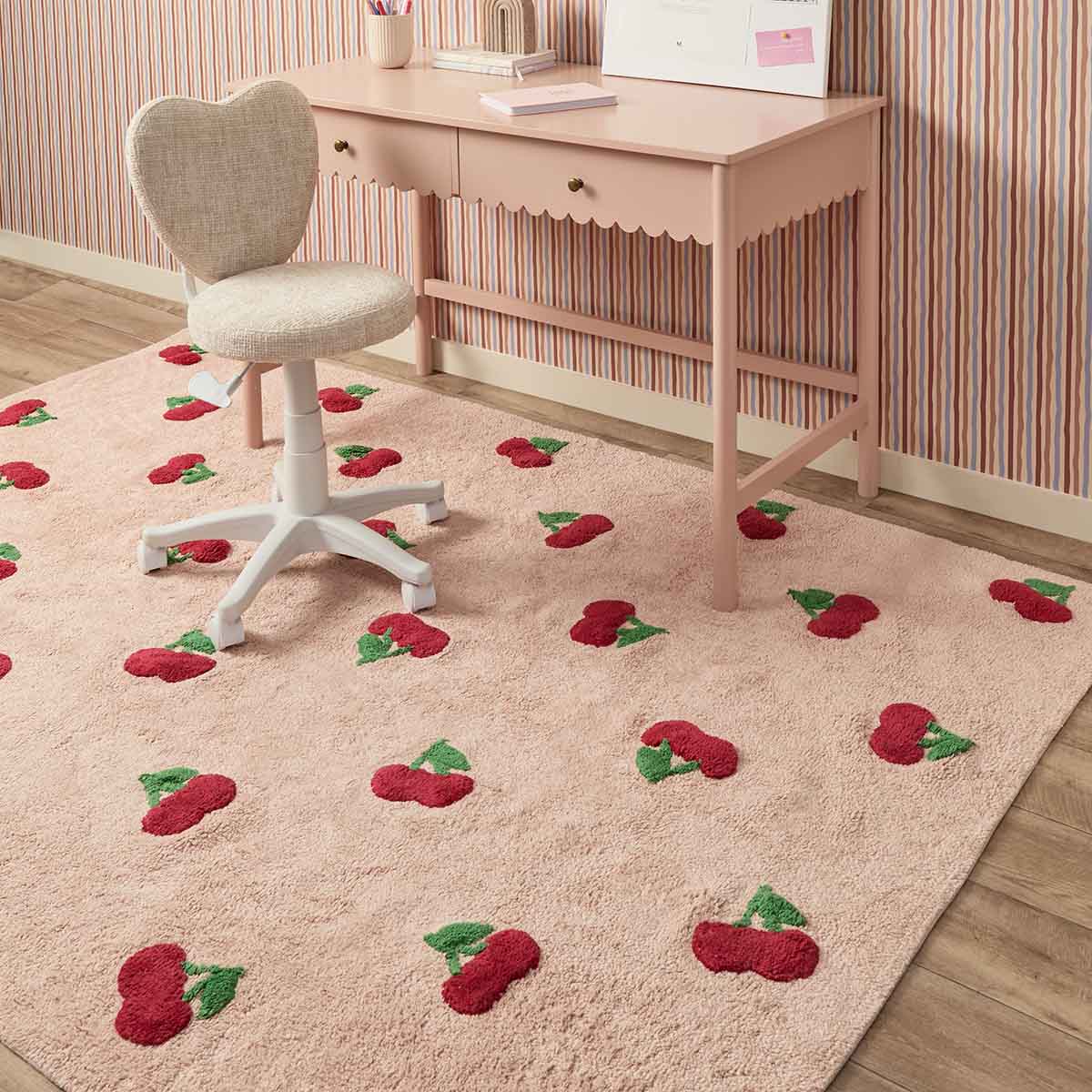 Addy Rectangle Cherry Rug - Pink - Mocka New Zealand