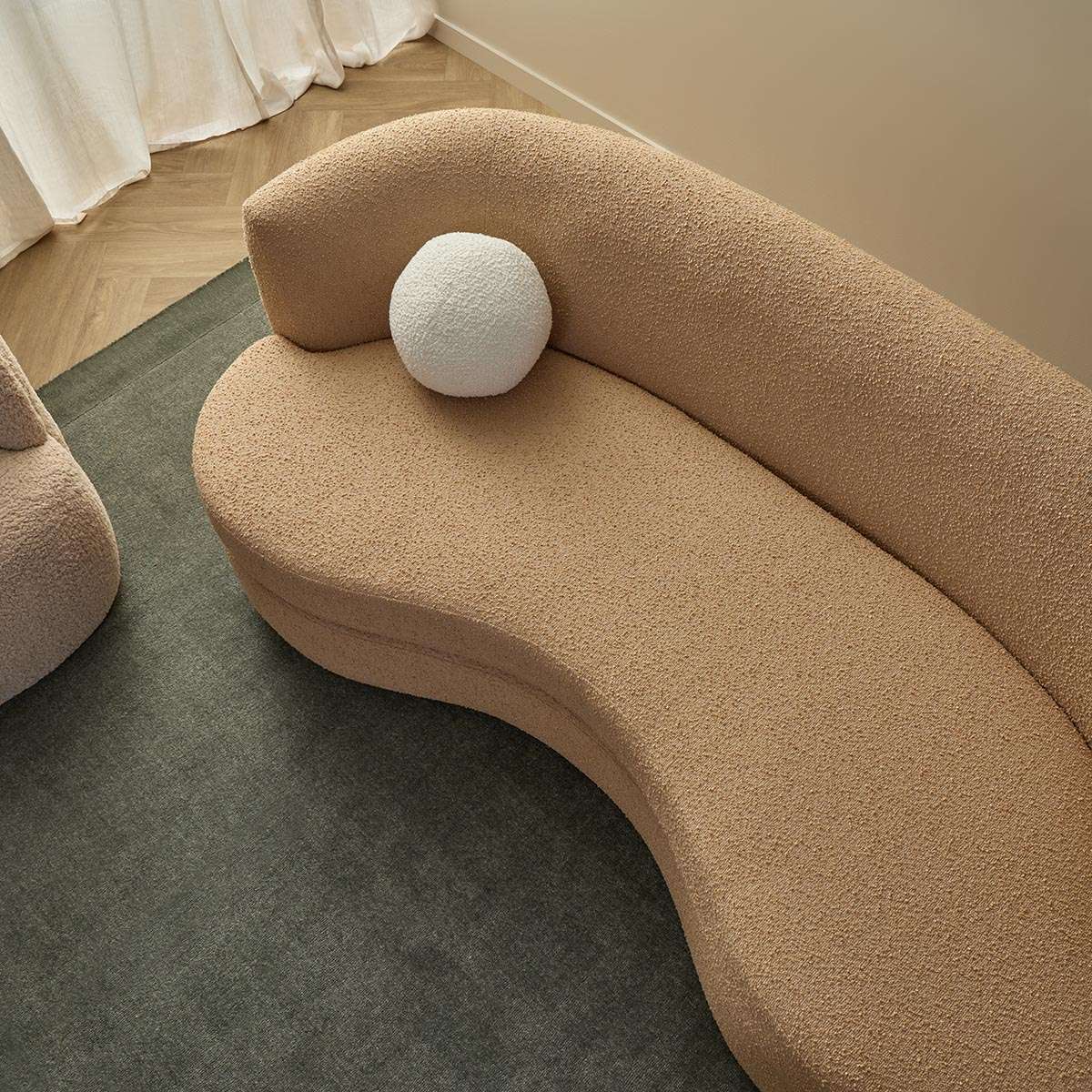 Lyle Pebble 2.5 Seater Sofa - Caramel Boucle