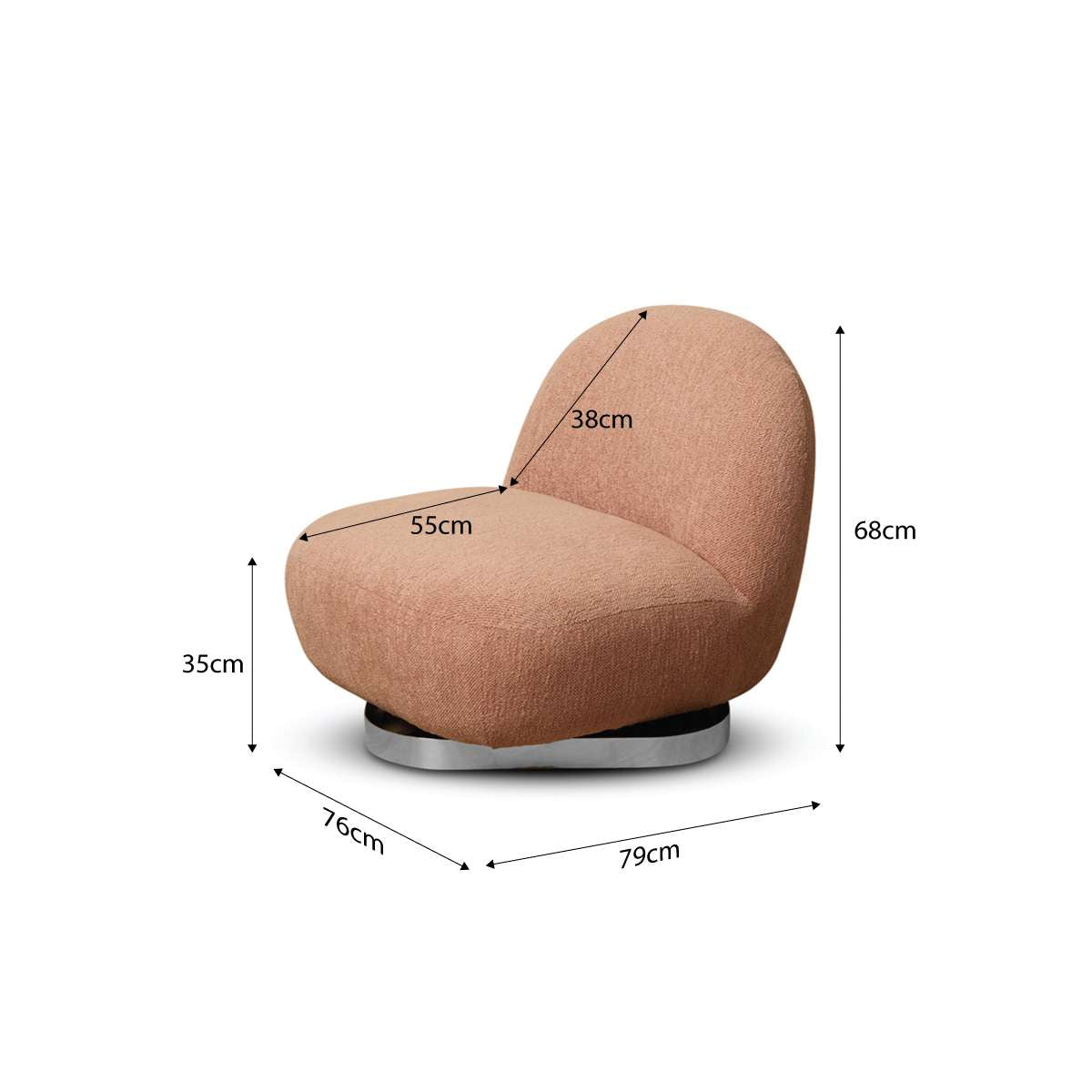 Farrow Swivel Occasional Chair - Clay