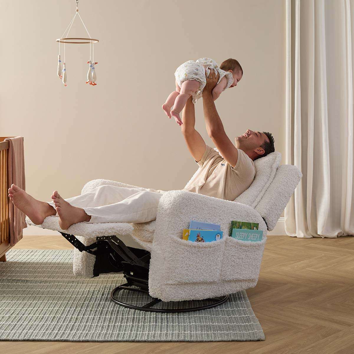 Milo Teddy Recliner and Swivel Chair - Mocka New Zealand