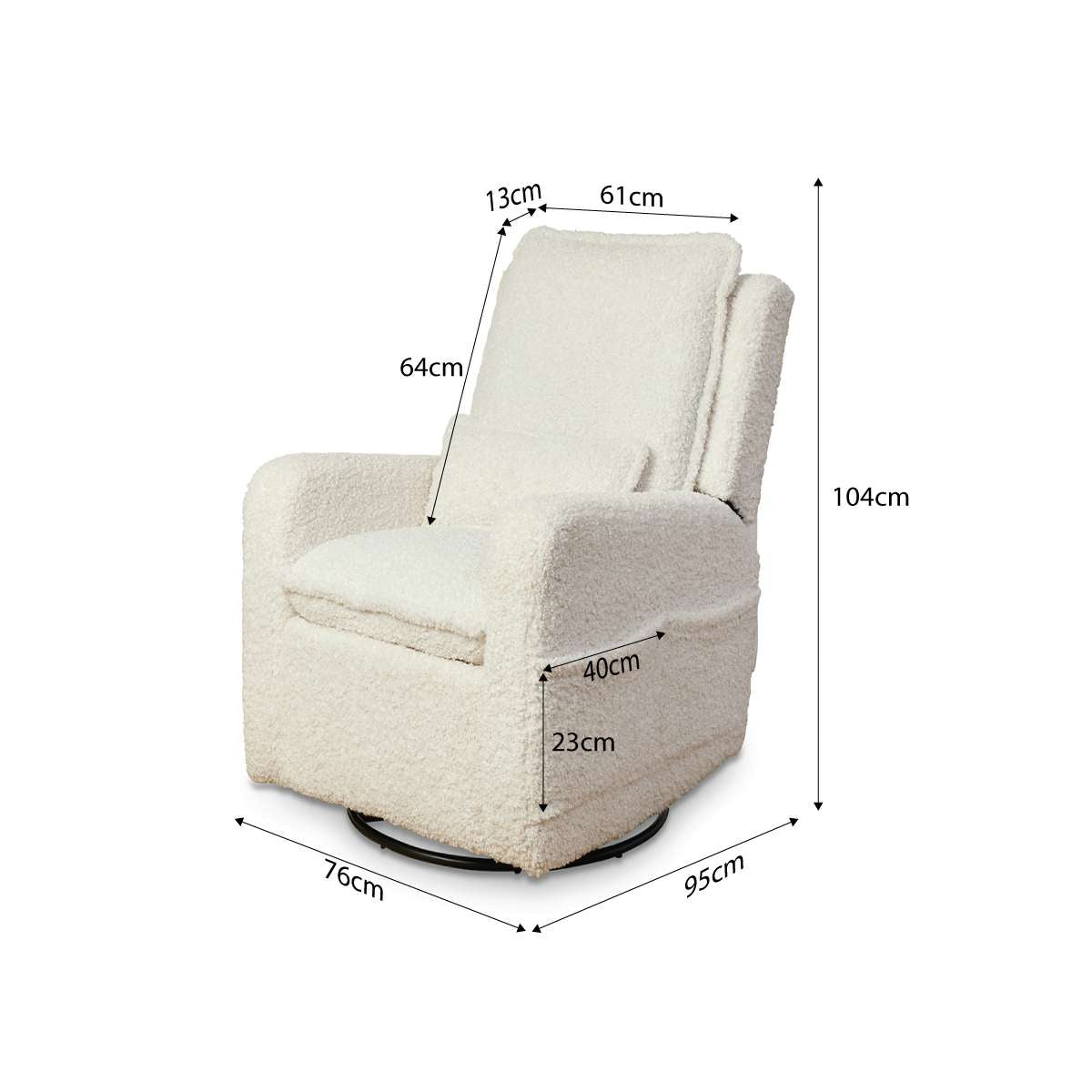 Milo Teddy Recliner and Swivel Chair - Mocka New Zealand