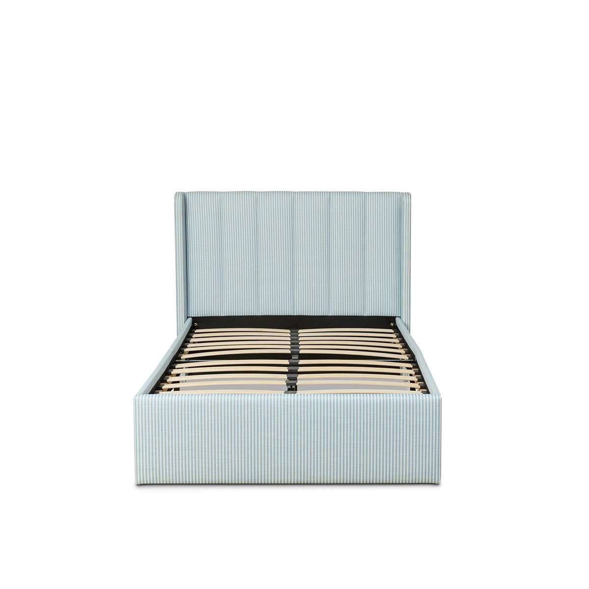 Quinn King Single Bed - Blue Stripe - Mocka New Zealand